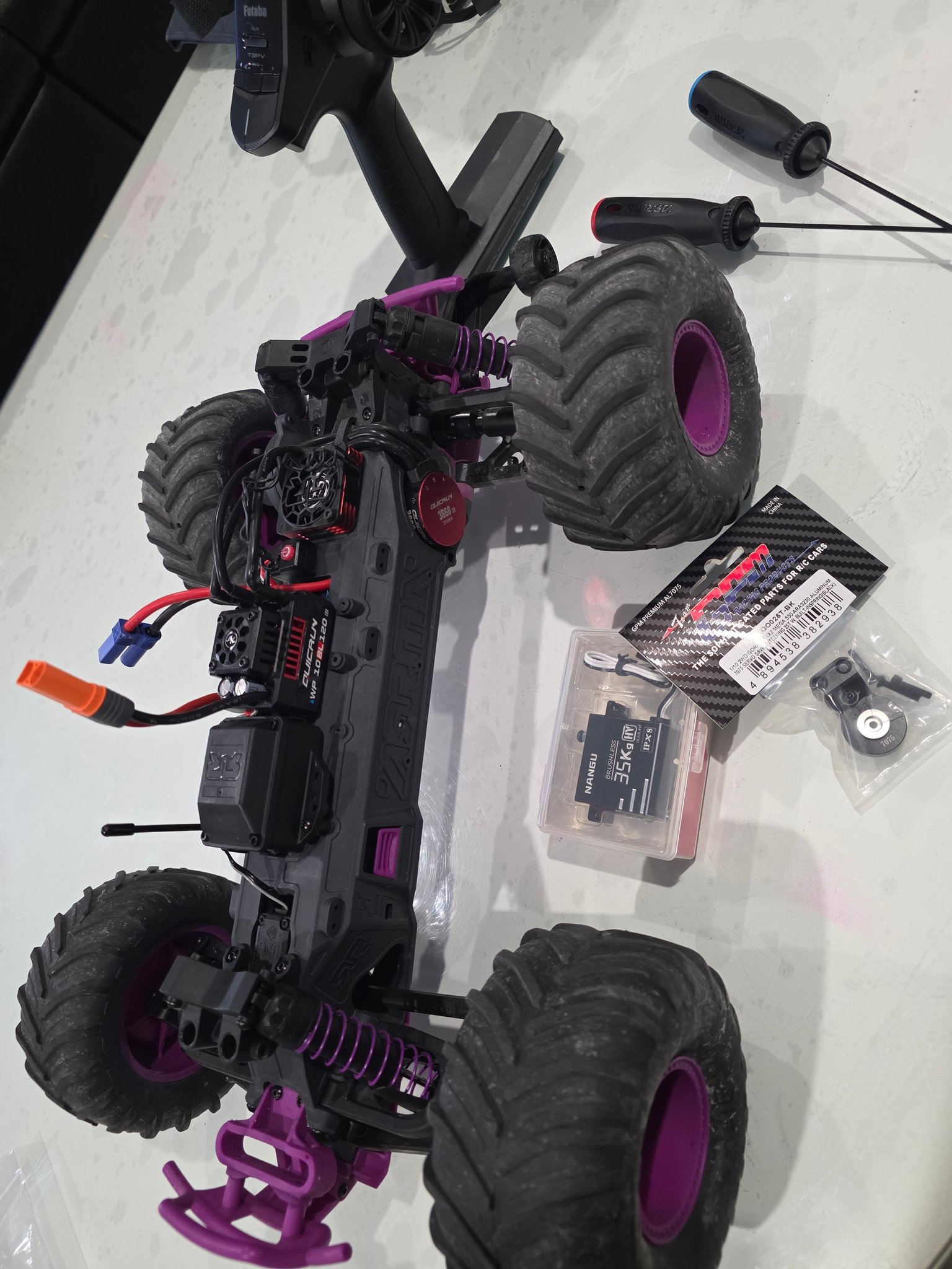 AXspeed Servo Saver De Aluminio 6061 Con Muelle Para Dirección De ARRMA Gorgon 1/10 RC Truck, Instalación Directa Protección Servo RC 1:10