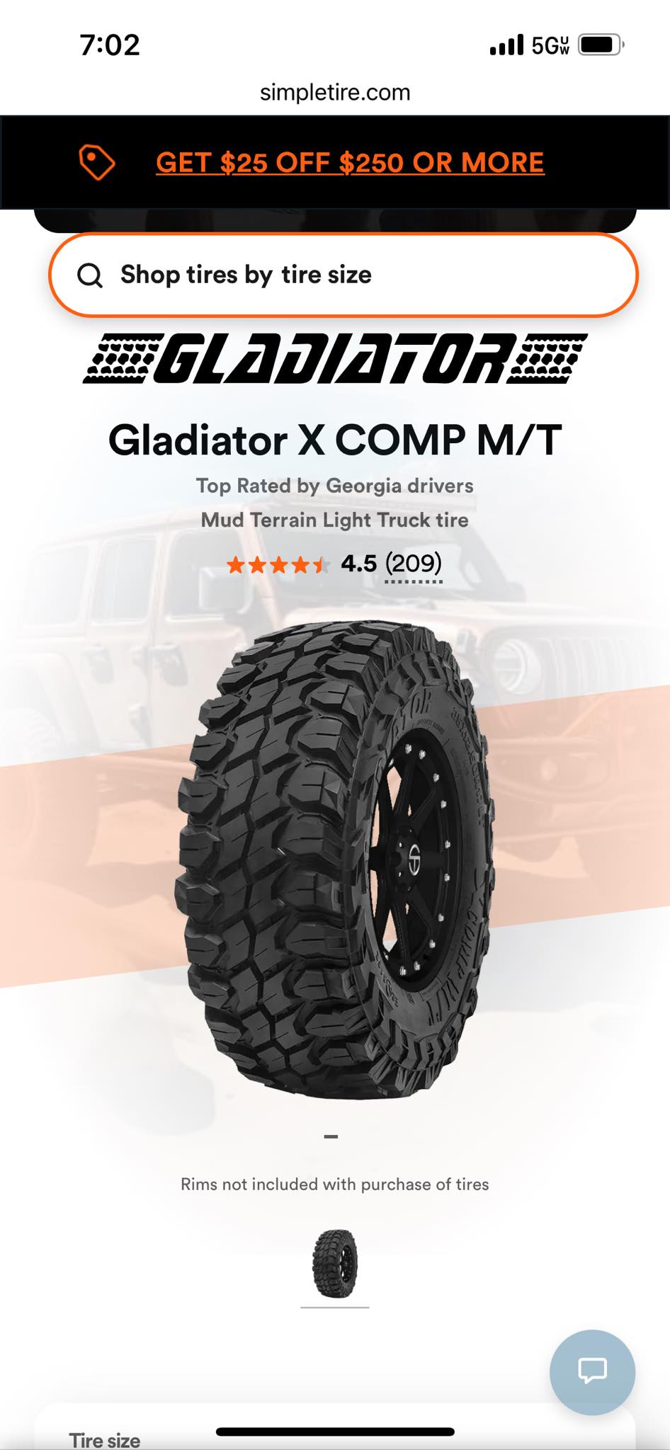 4 Gladiator X-Comp A/T Tires LT285/70R17 126Q Load E 10 Ply RWL All Terrain