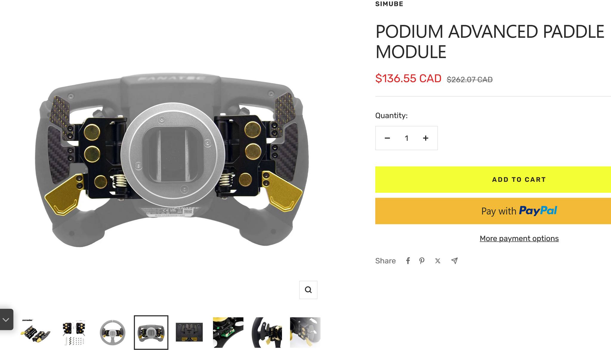 Upgrading formula v2.5x wheel with simube module