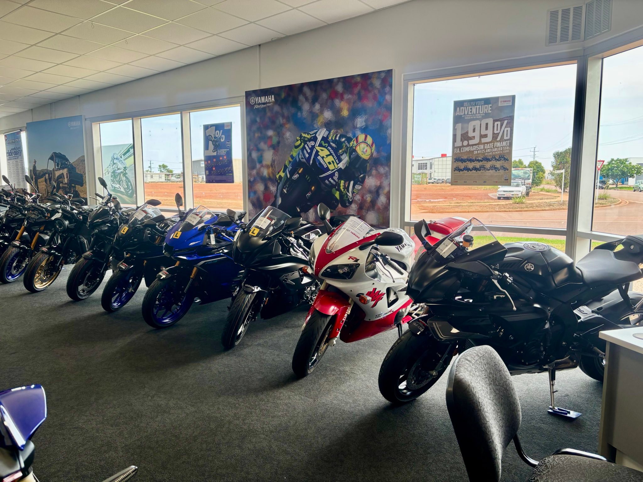 27-year-old Yamaha R1 still impresses on showroom floor