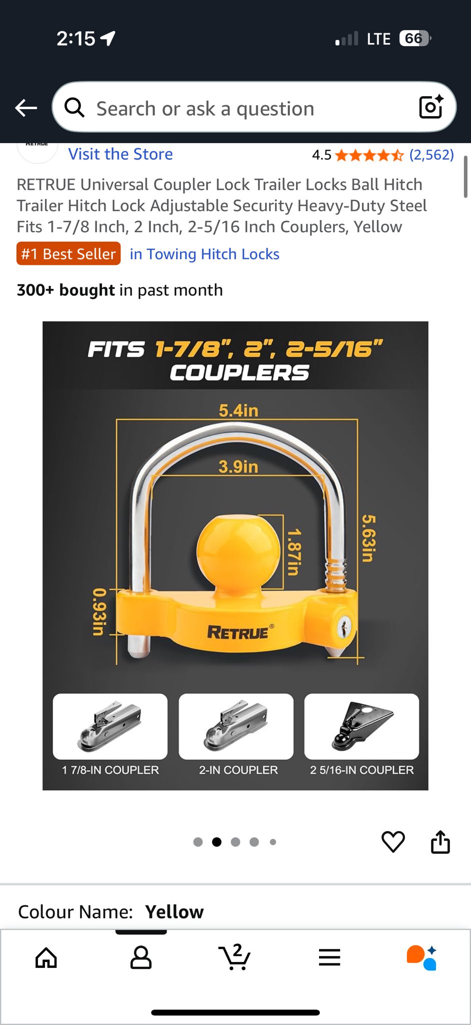 RETRUE Universal Coupler Lock Heavy-Duty Trailer Hitch Locks Ball Hitch