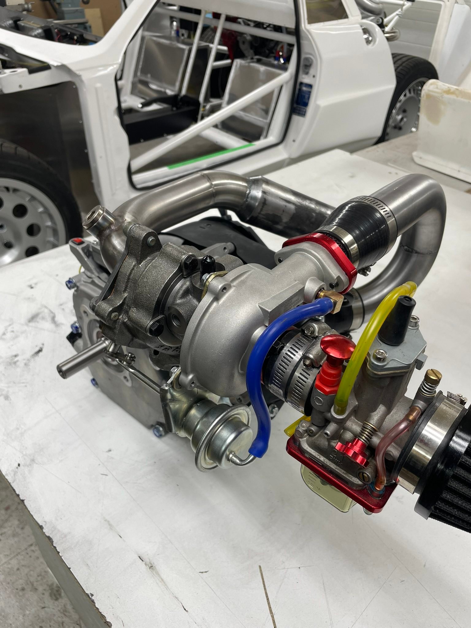 Bench testing a 212cc clone engine with turbo