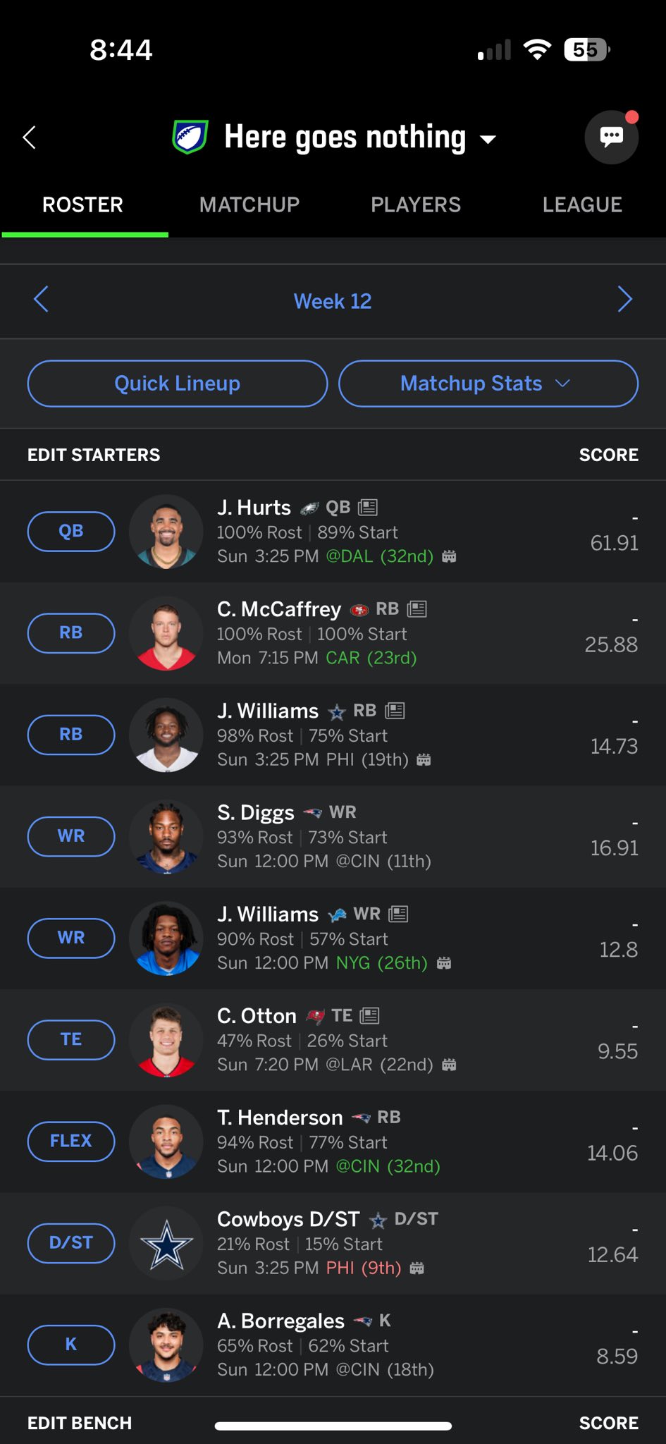 Fantasy Football Advice! | Hoping to win this week as I’m up against ...