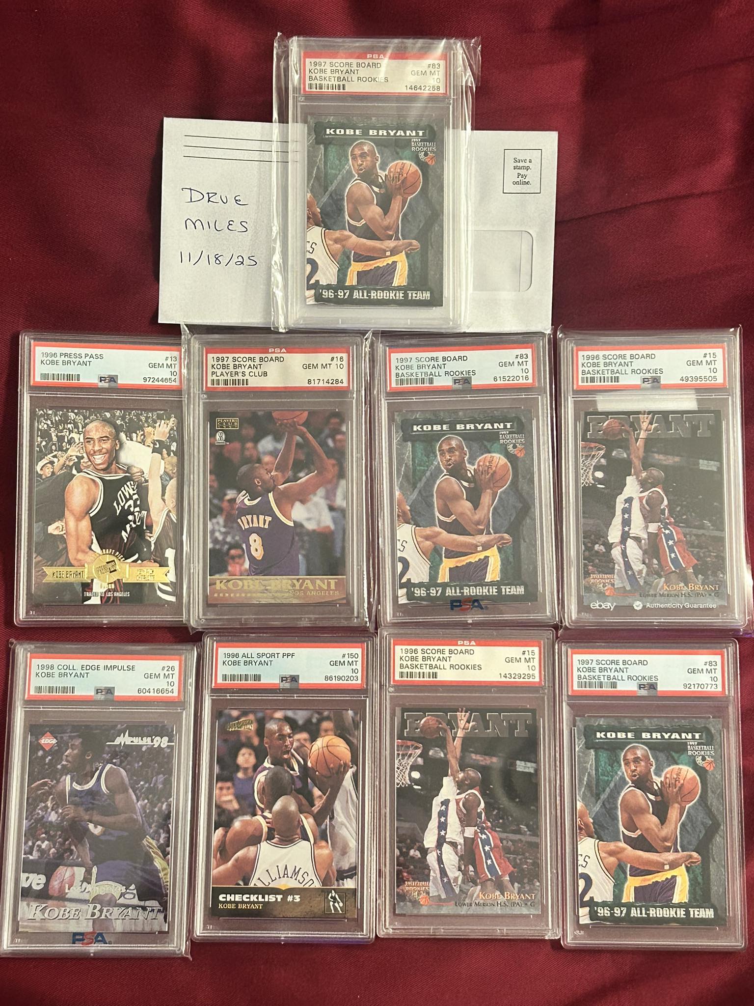 Valuable Kobe Basketball Cards Collection from 1994-2001
