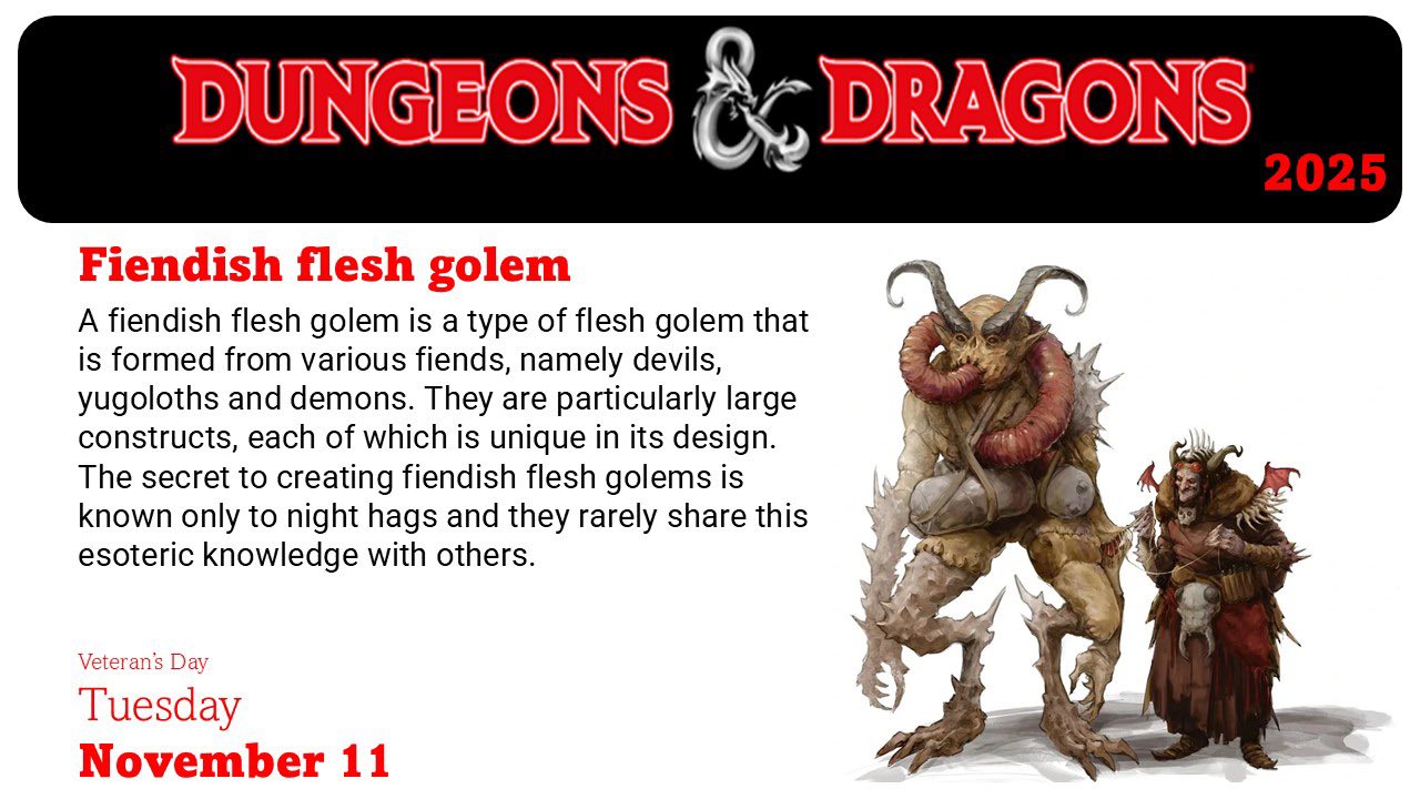 Dungeon Master Resources | MONSTER OF THE DAY: FIENDISH FLESH GOLEM ...