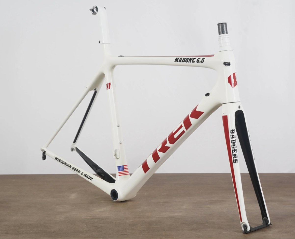 Trek 6.5 bike with custom University of Wisconsin paint job