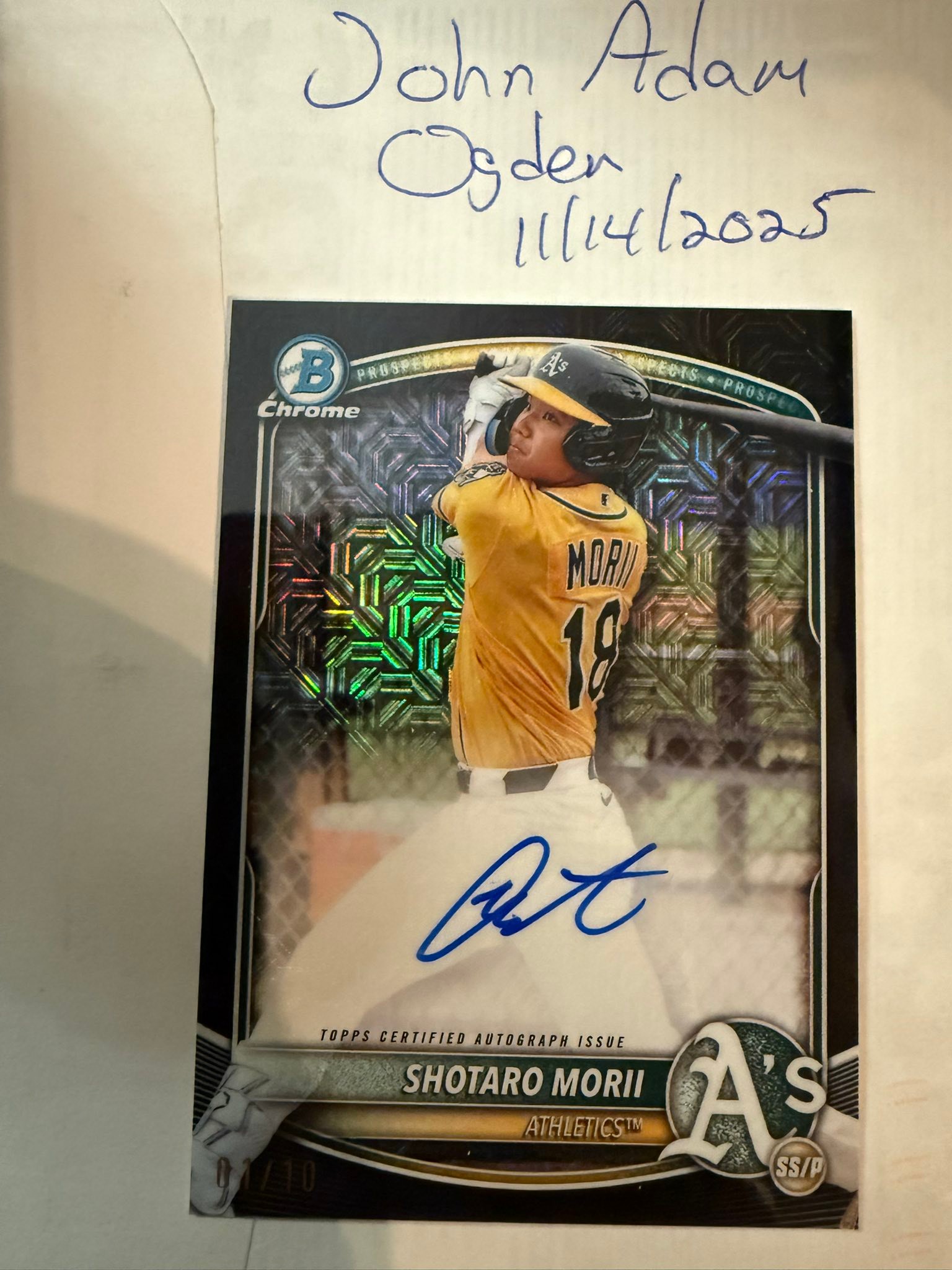2025 Bowman Draft Zach Root Mega Box Autographs Black /10 (RC 