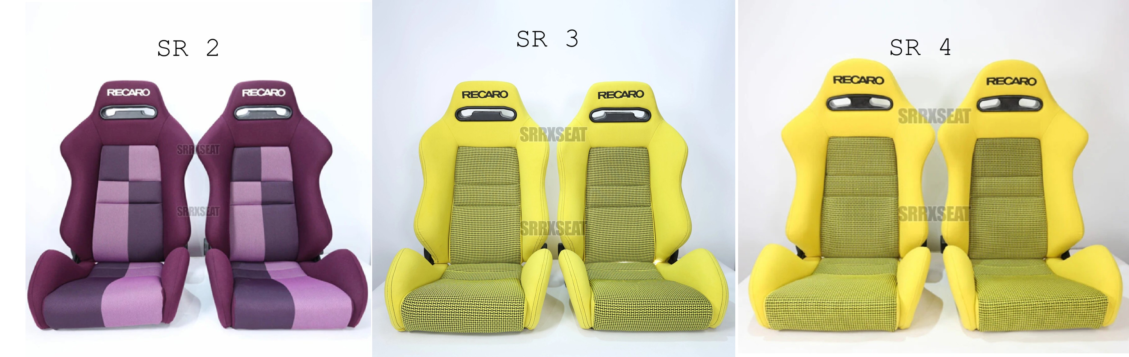 RECARO SR2 Comparison of recaro sr2, sr3, and sr4 models
