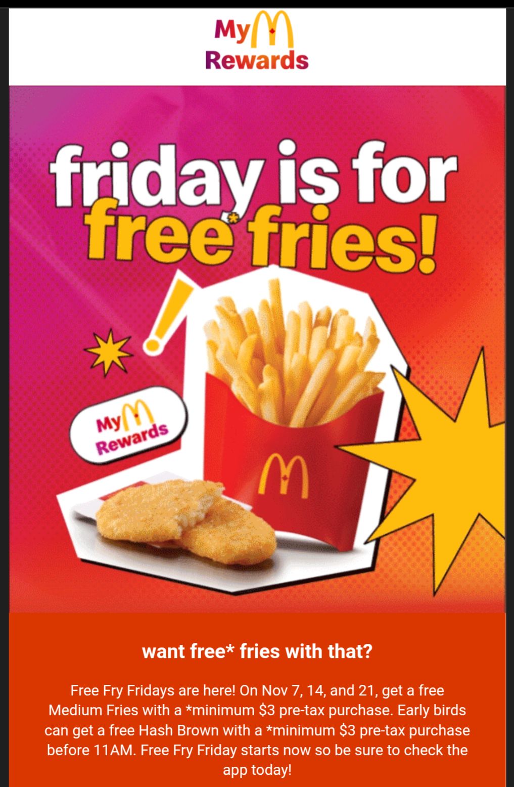 Savings Guru Open | 🍟🎉 Free Fry Fridays Are Back at McDonald’s | Facebook