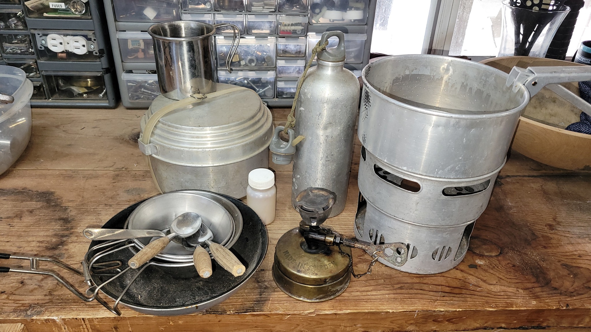 Vintage SVEA 123 Stoves and Sigg Cook Sets for Backpacking