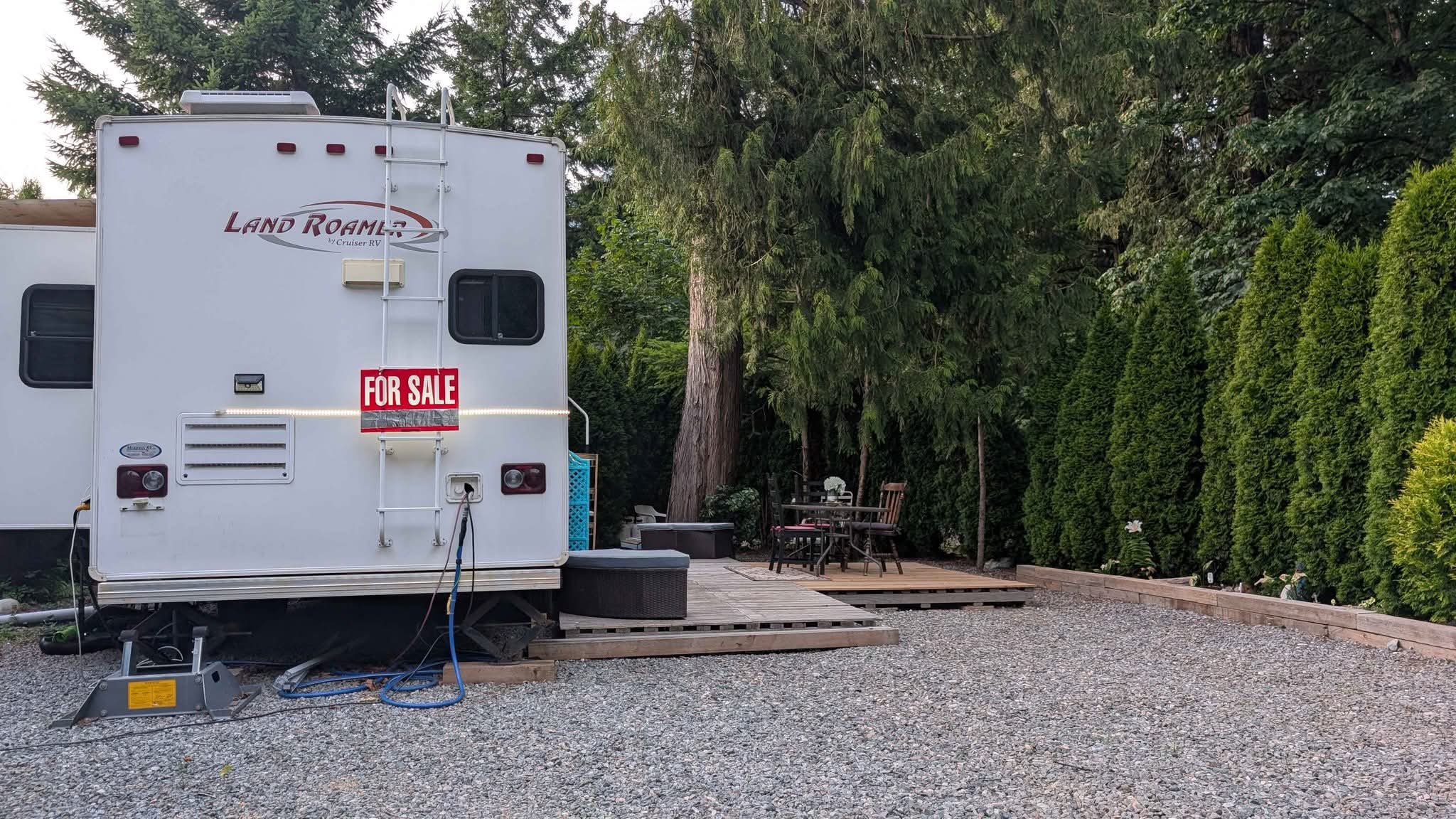 RV trailer for sale on permanent rented Lot
