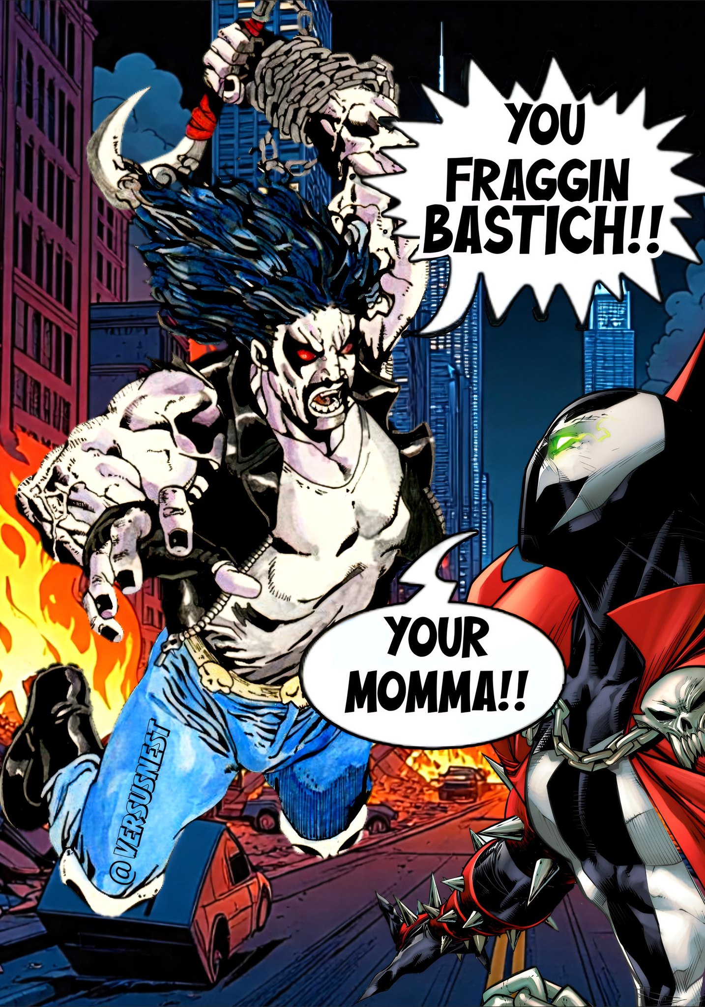 Spawn 🆚️ #Lobo #WhoYallGotz⁉️ YOU FRAGGIN BASTICH!! 三 ริปปัสต