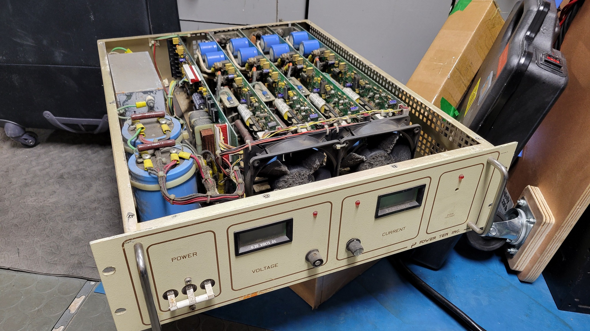 Rebuilding 5kw 0-20v 0-250a PowerTen power supplies