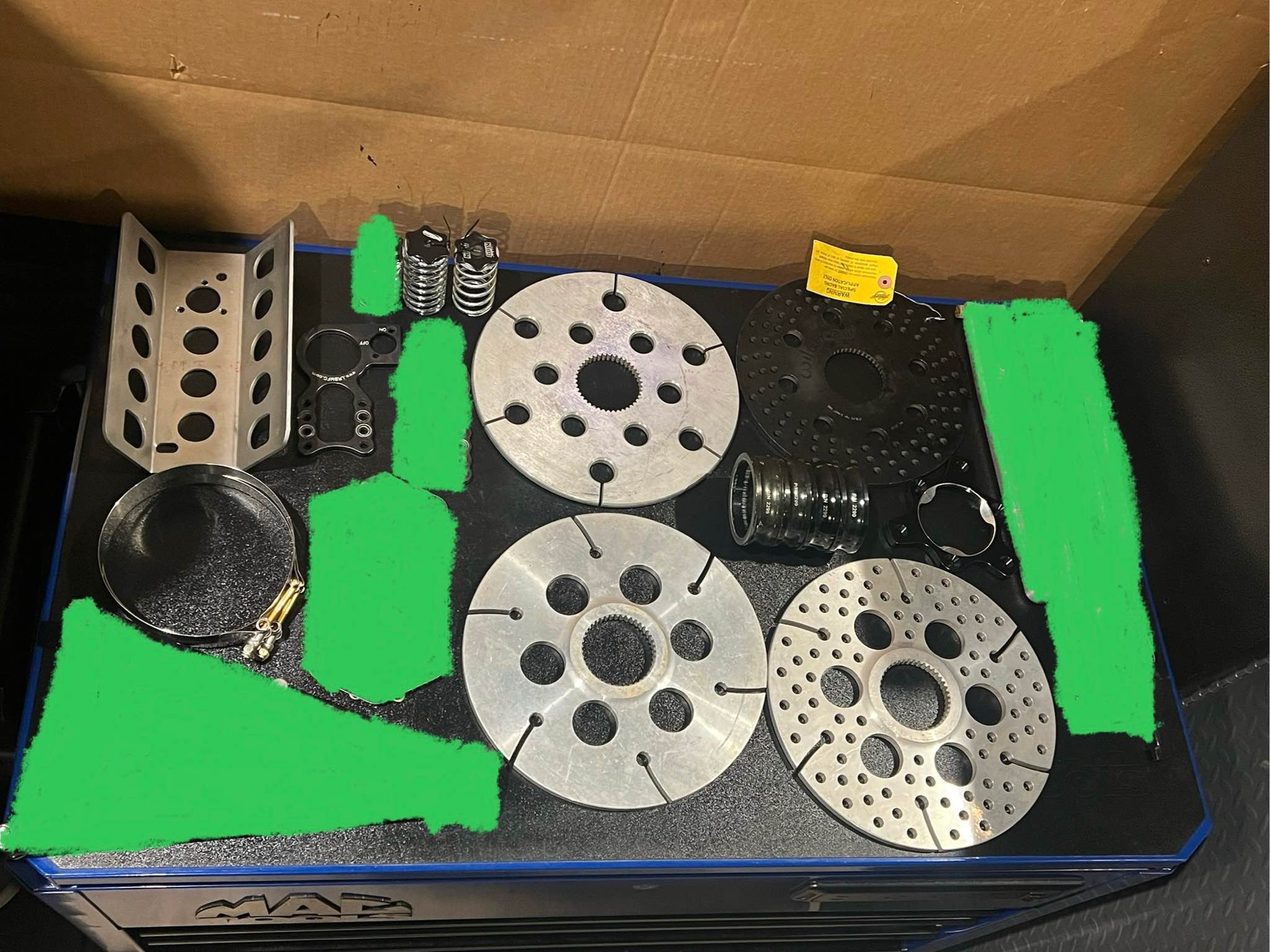 We are clearing some spare parts from the shop and need to make
