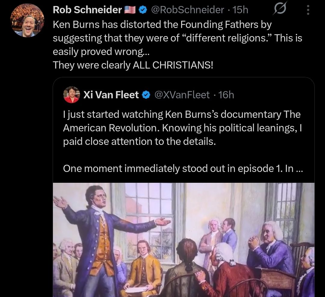 Liberal Tears | The founding fathers were different religions | Facebook