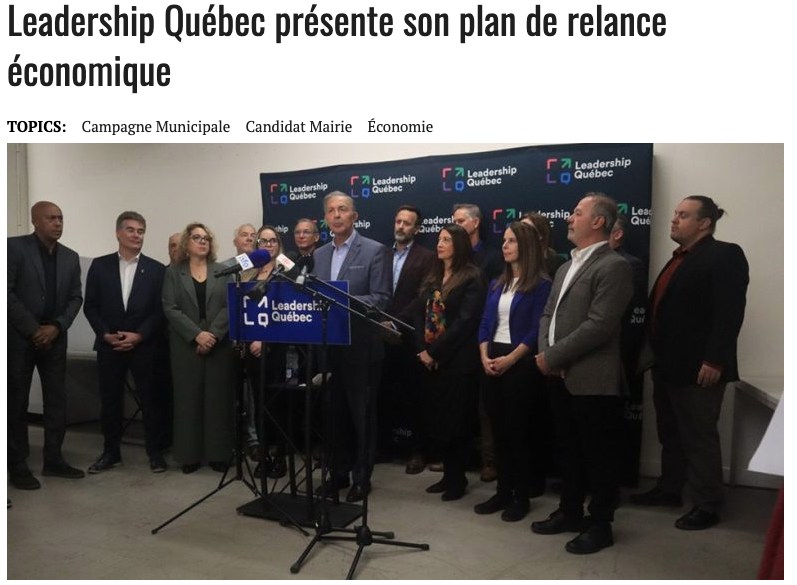 Les actualités de Québec | **Le chef de Leadership Québec, Sam Hamad, a ...