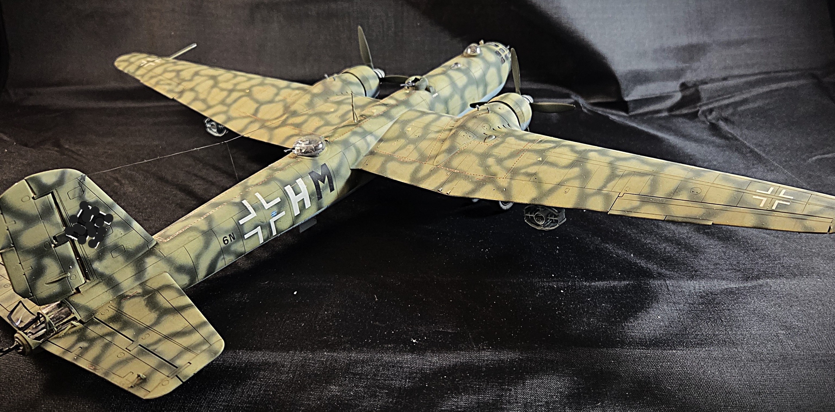 Revell He 177 A-5 Greif model with Fritz X glide bombs