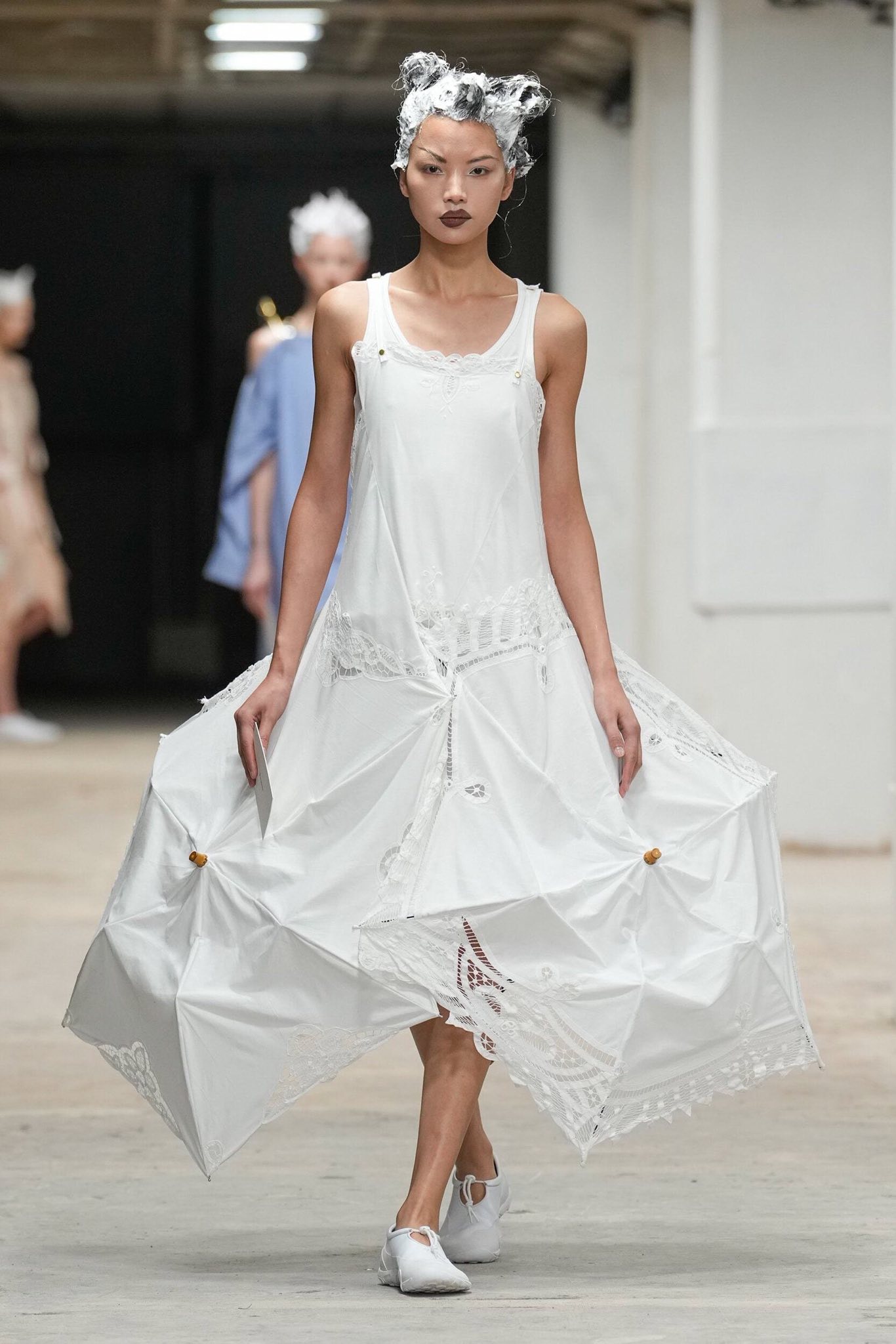 2026SS -TOUJOURS- LIBERTY GRAY FLOWER PRINT COTTON CLOTH ・Pleated 