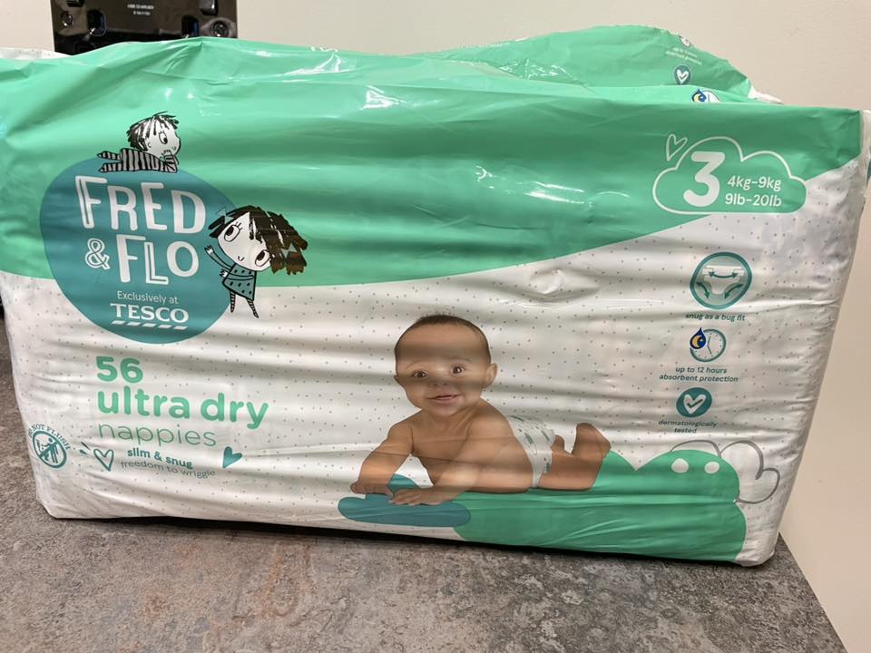 Free! Tesco Fred Flo nappies size Size1 X1 pack