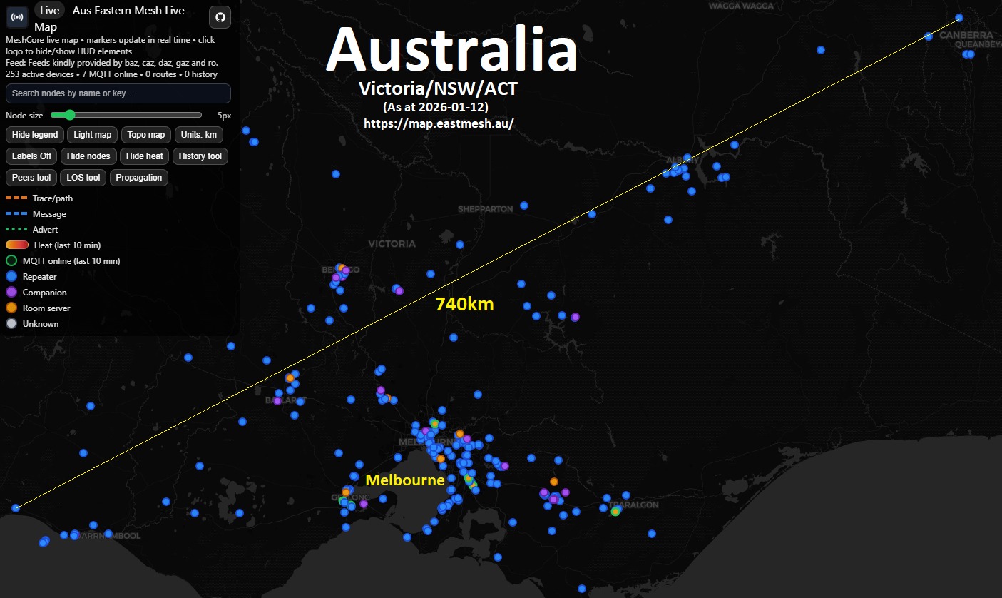Meshtastic Australia Community | Quite proud of our Meshcore network ...
