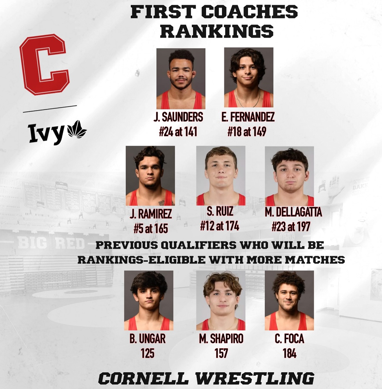 Cornell Wrestling - The first set of Coaches Rankings are out. Plenty ...