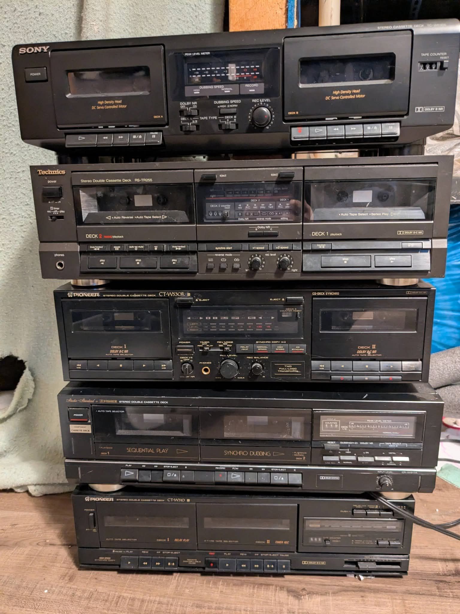 Where to find replacement belts and capstans for cassette decks?