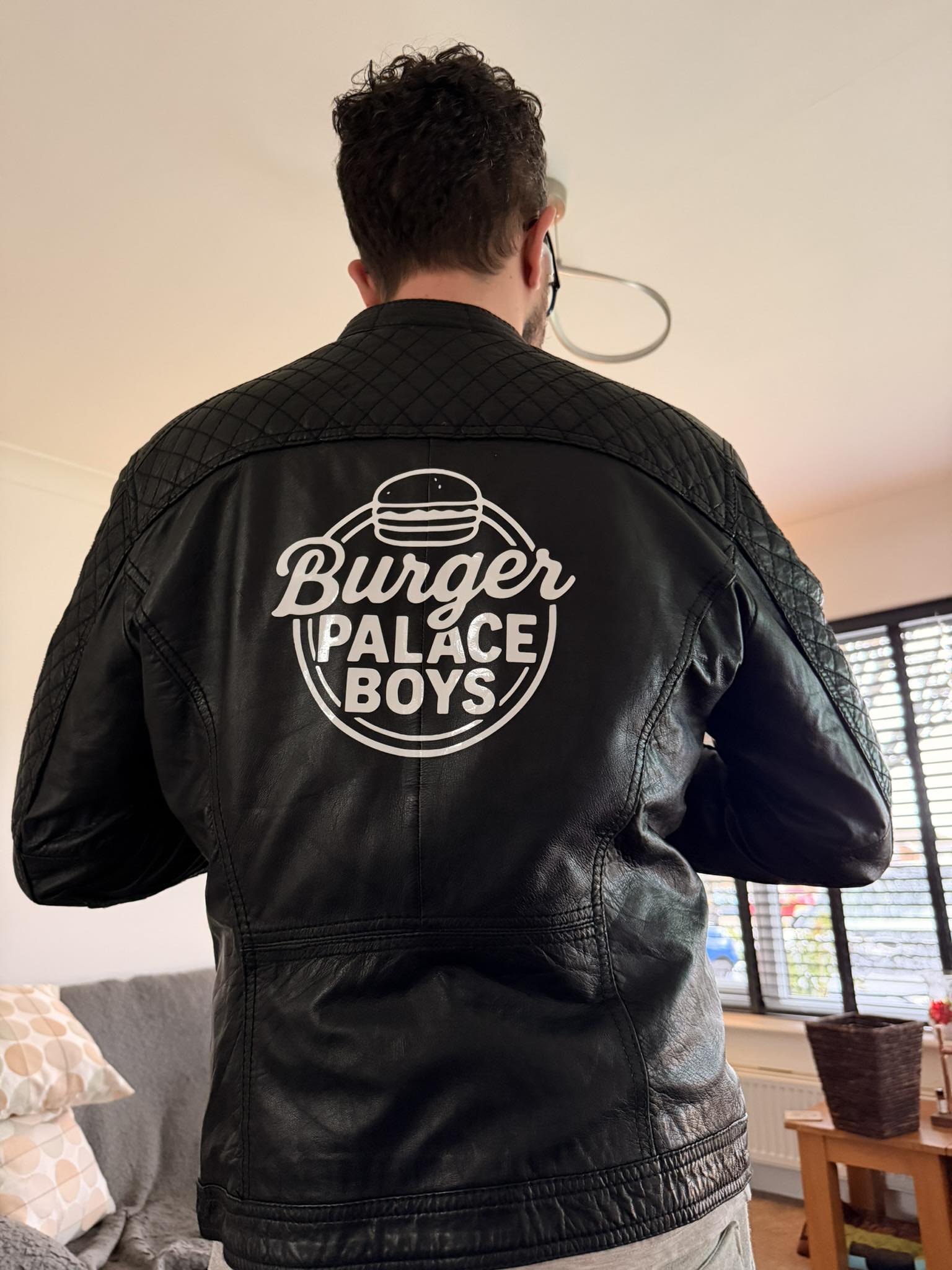 What to use on real leather jackets for Grease production logos?