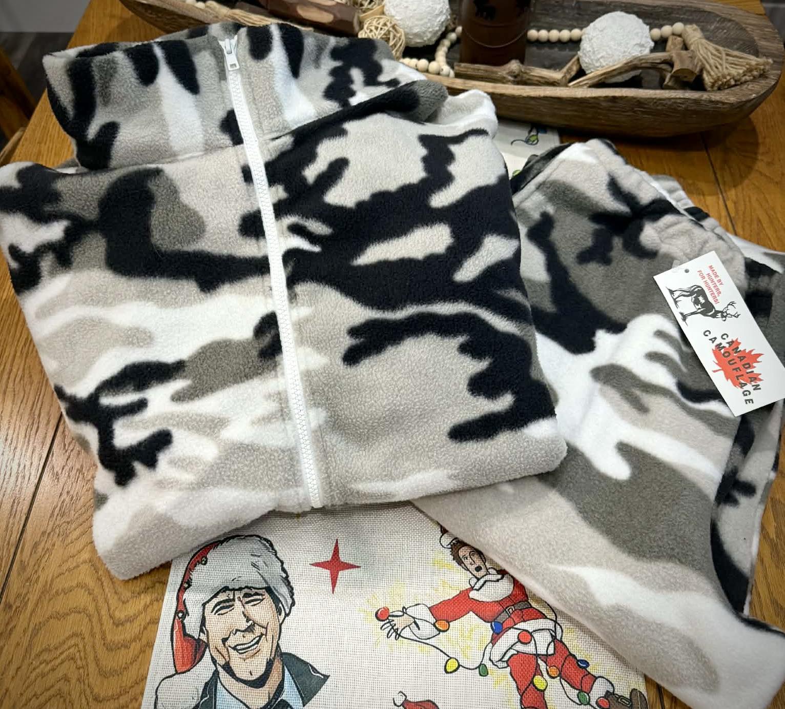 Polar fleece camouflage hunting outfit for sale