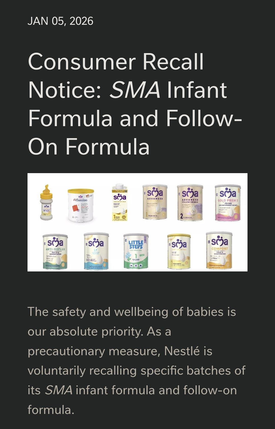 Baby formula RECALL ⚠️ STOP using immediately | Facebook
