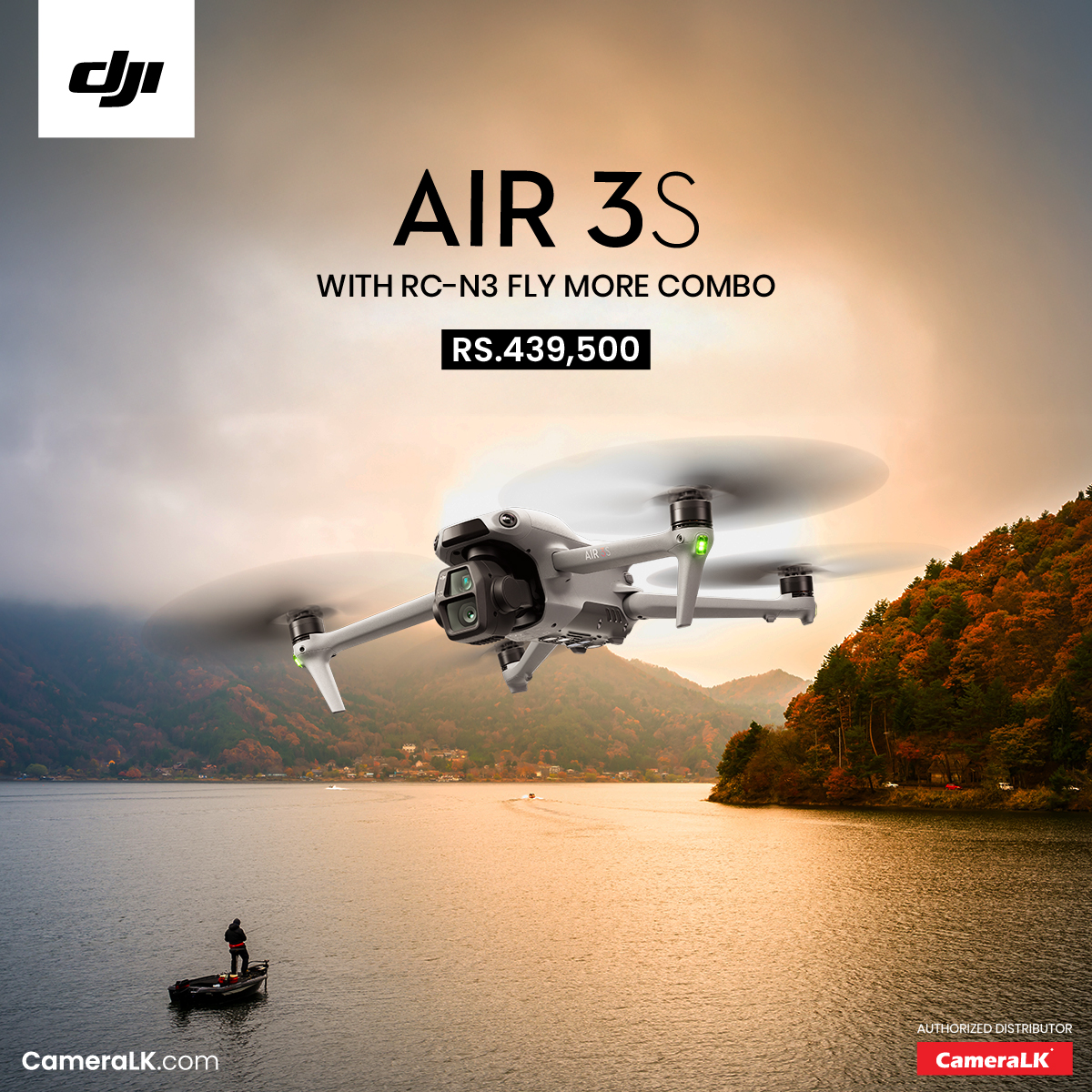 CameraLK Store - DJI Air 3S Drone with RC-N3 Fly More...