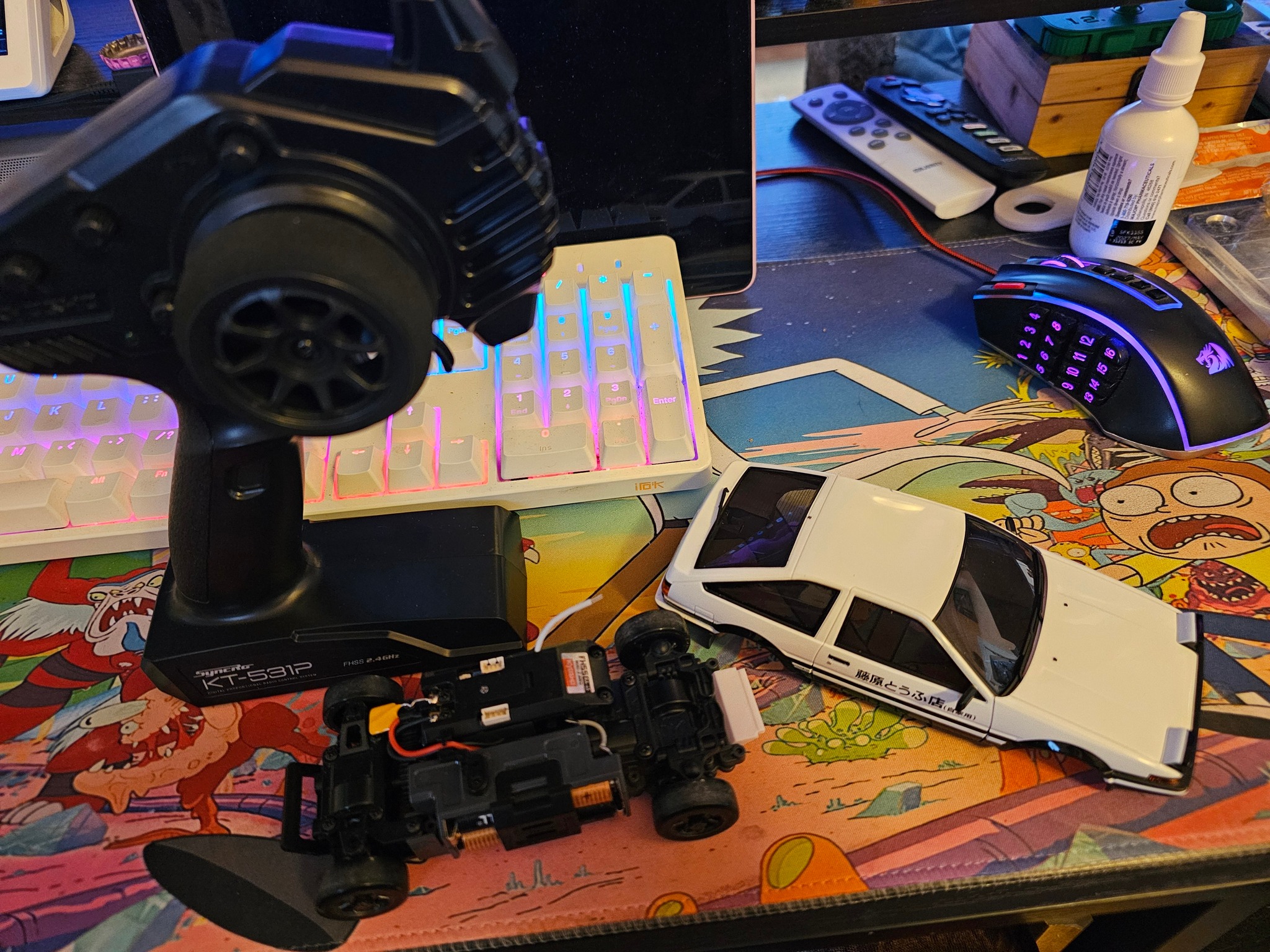 Mini-Z 240Z body with AG-4 Bluetooth gyro