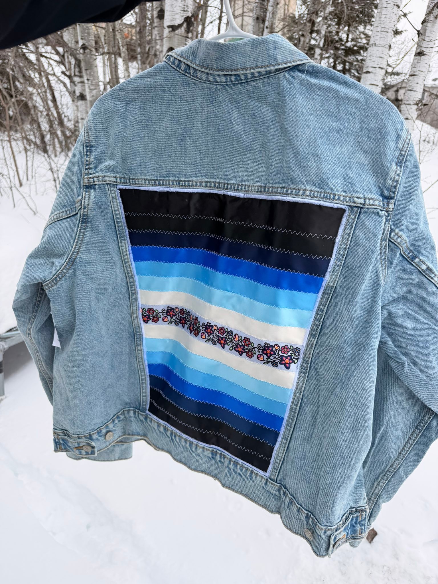 Pricing for handmade jean jacket with ribbons?