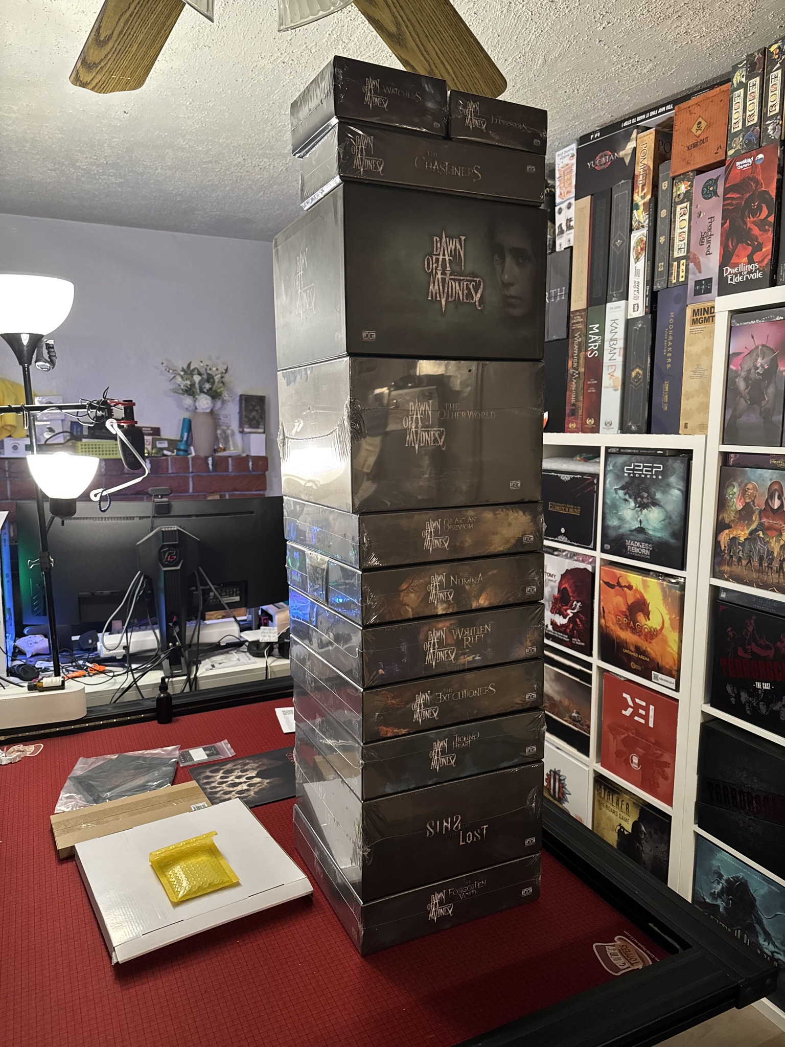 Dawn of Madness board game collection overload