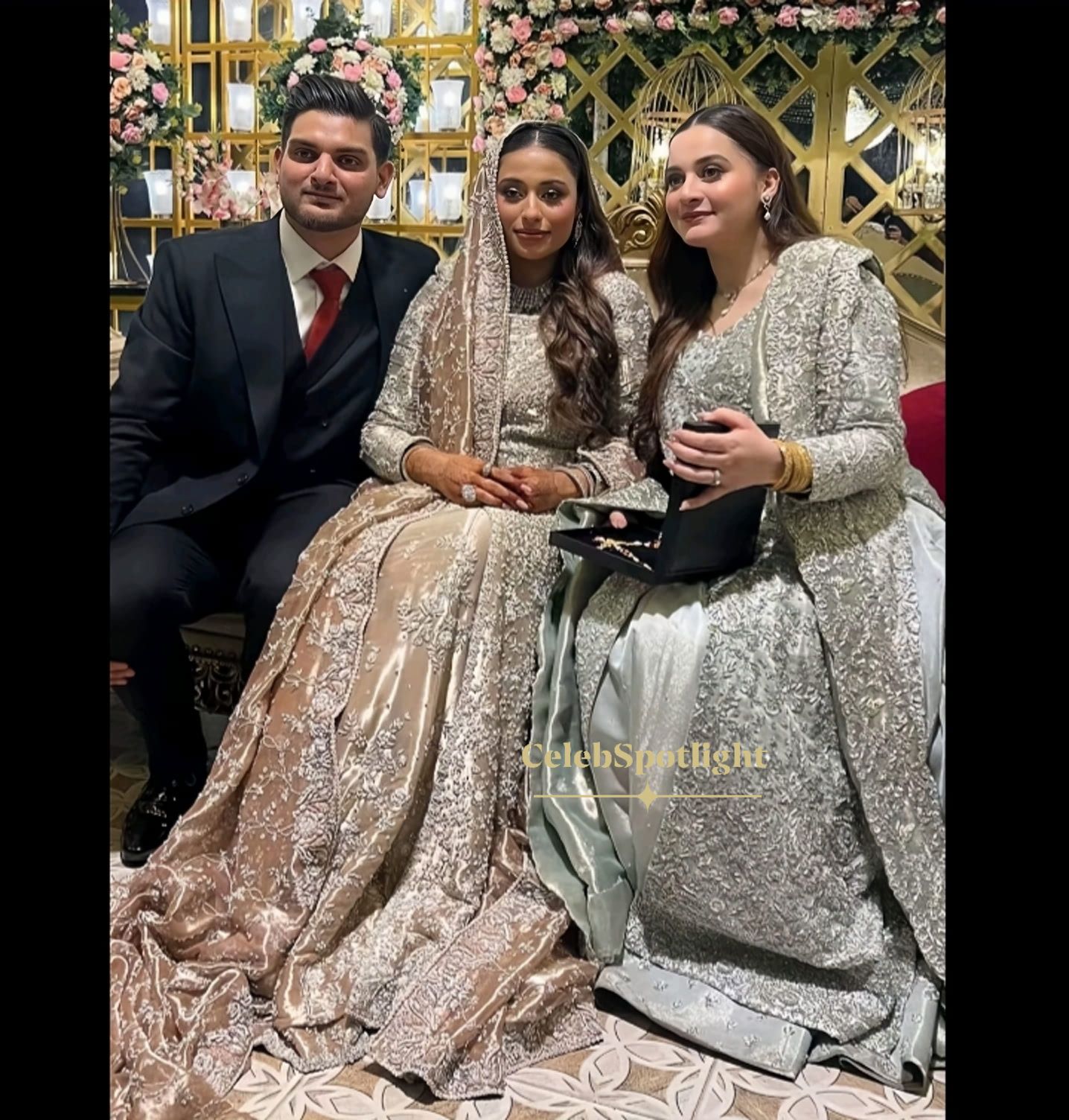 aiman khan engagement dress price 😍Aiman at her brother's walima ceremony #aimanmuneeb #aimankhan #actress #wedding2025 Colour:TURQUOISE minal khan engagement pics $200 - $300 Ankara A Shape Long