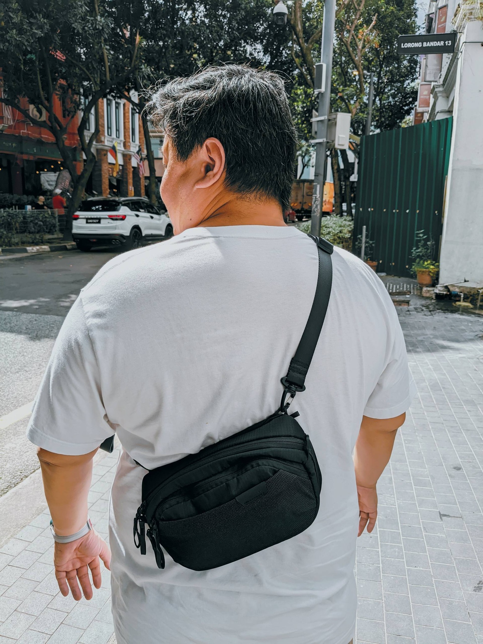 First day in, and the Able Carry Core Sling 2.5L is already making 
