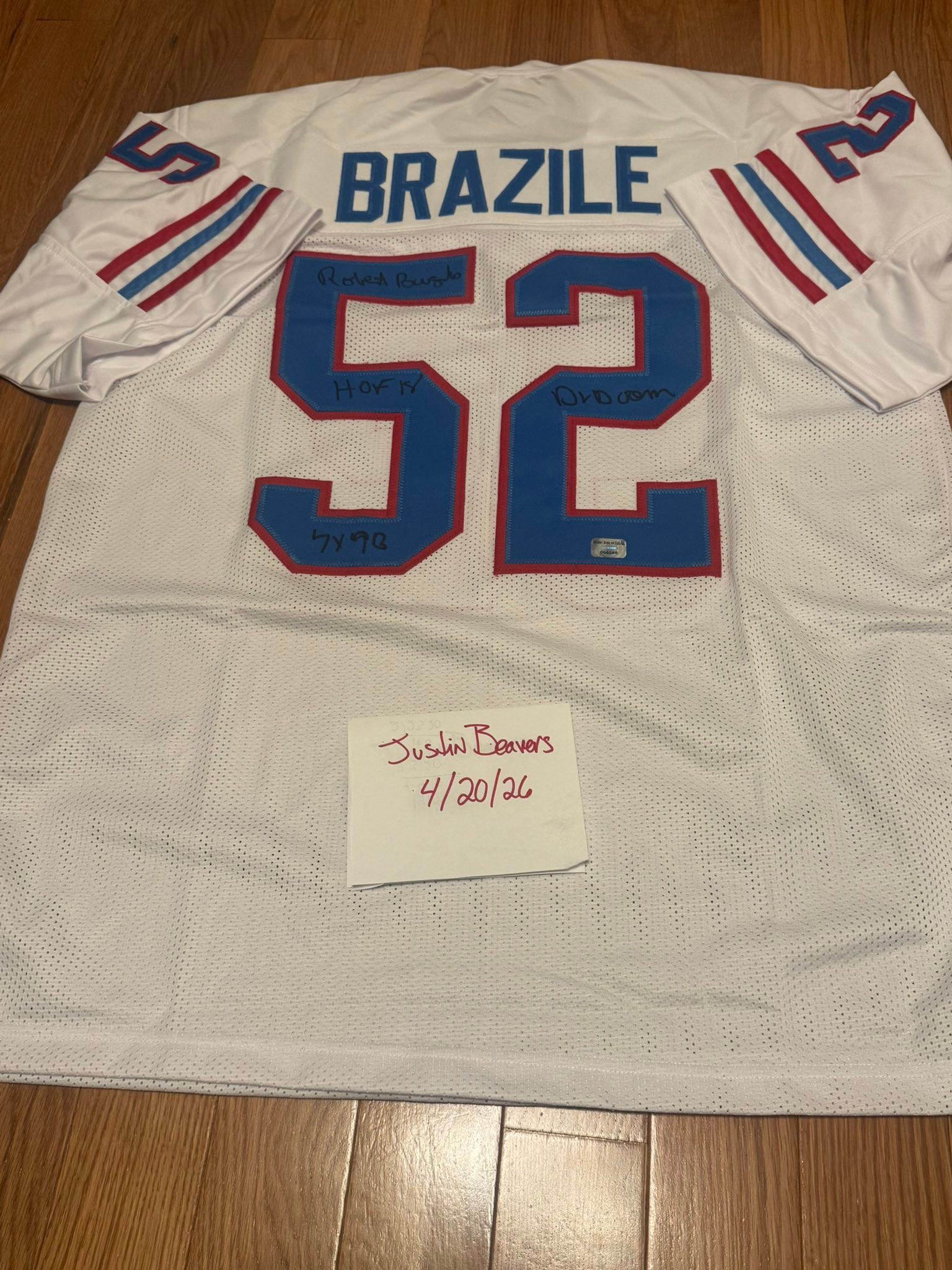 Several autographed jerseys and other sports memorabilia for sale 
