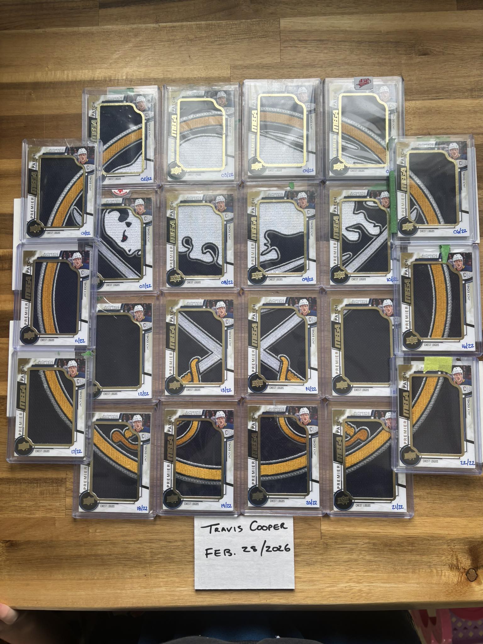 2018/2019 Upper Deck Jack Eichel Chest Mega Patch /22