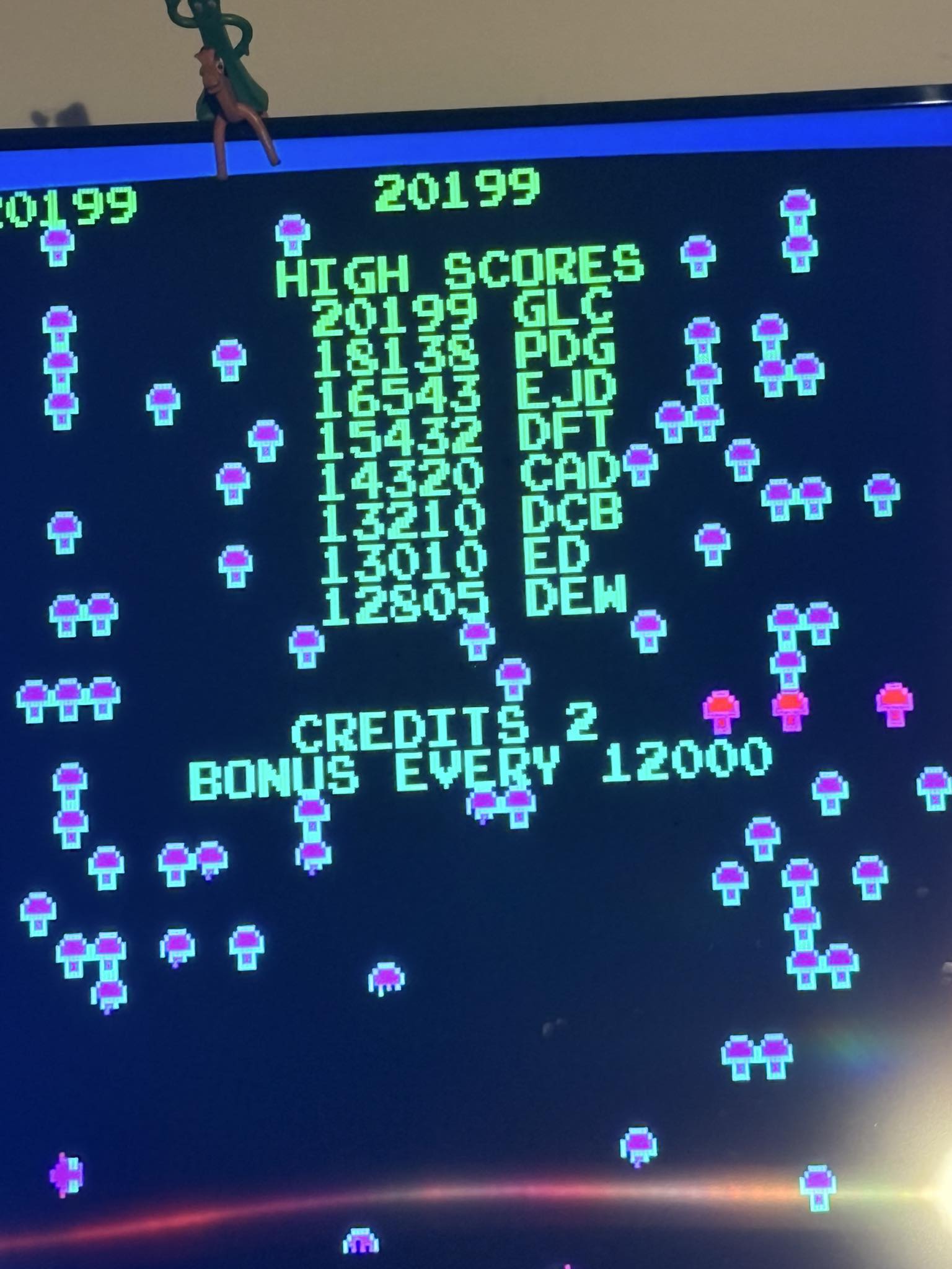 High score on Centipede with Atari 2600