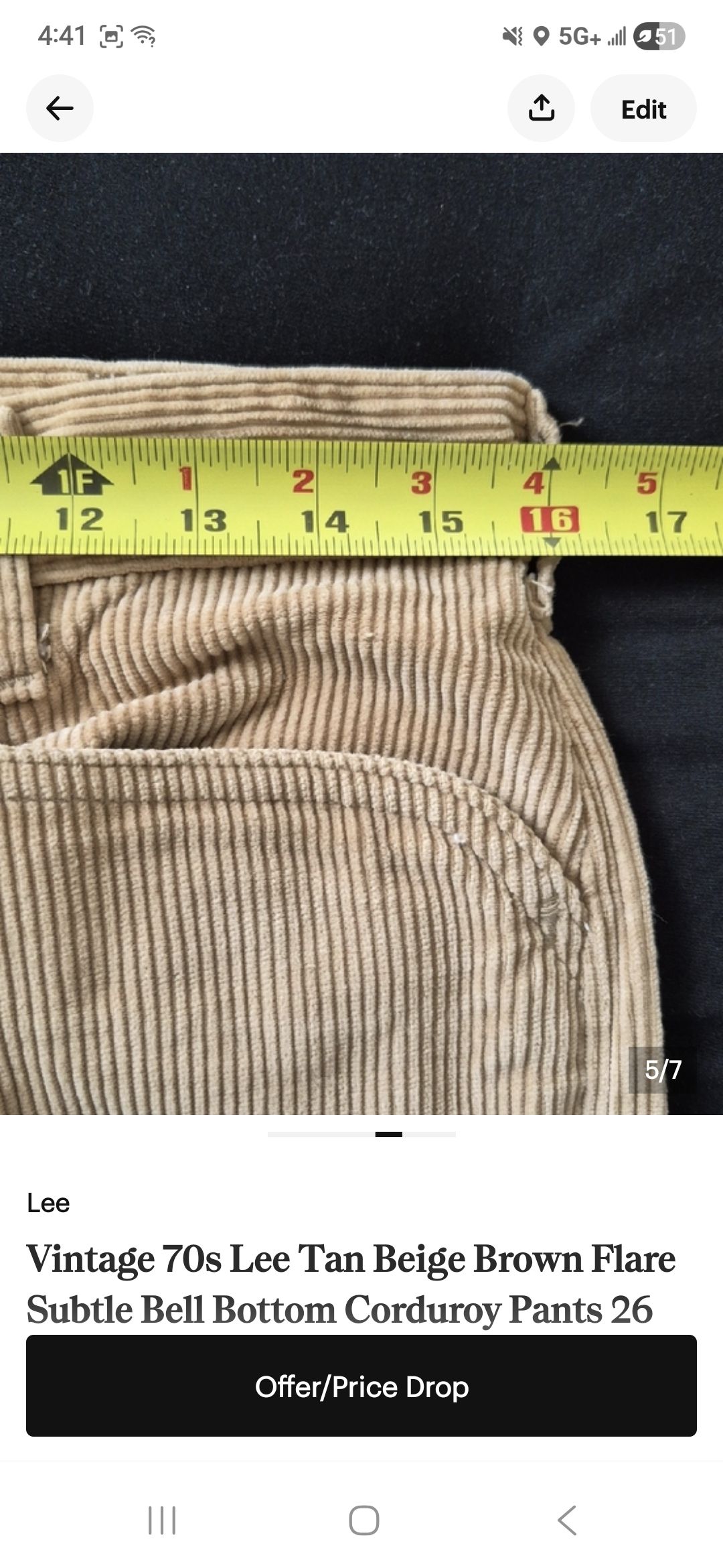 What are these vintage Lee corduroy pants with Talon 42 zipper?