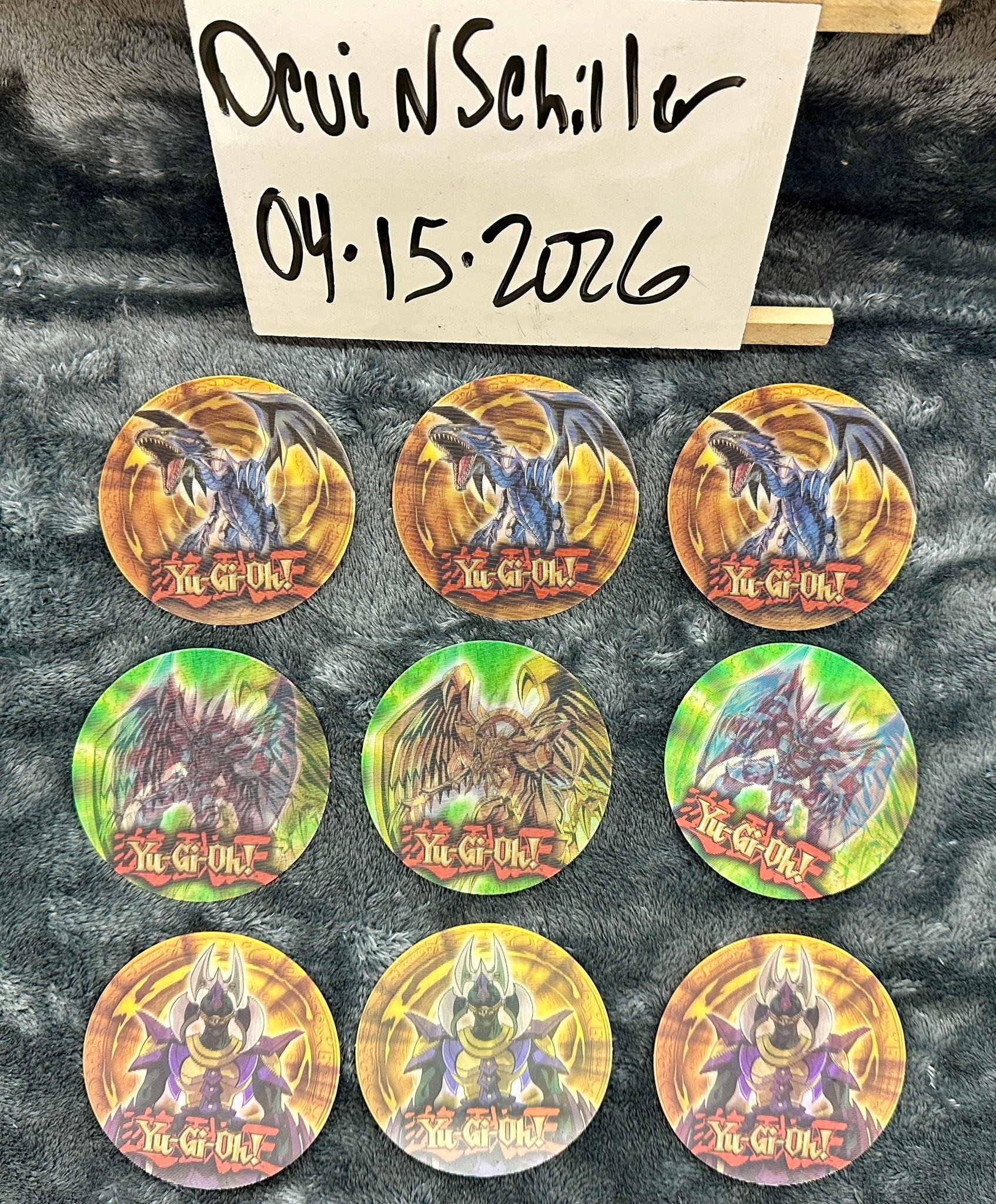 1996 Yu-Gi-Oh! Duelist League collectible discs for sale