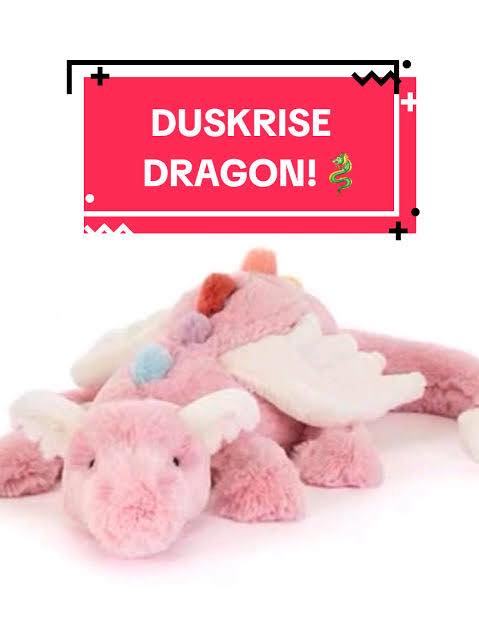 Jellycat's new Duskrise Dragon release for Ruby Cruiser tier