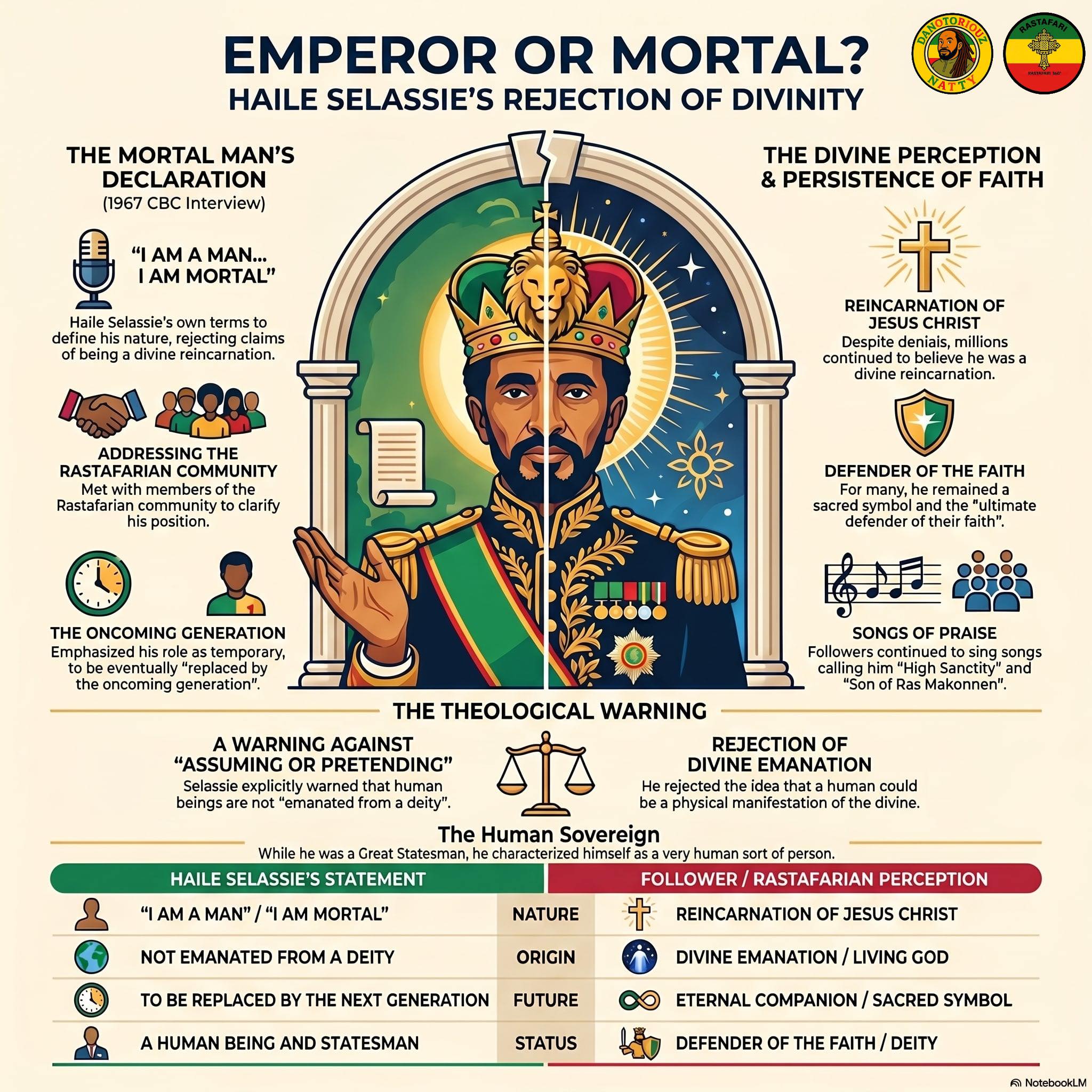 Haile Selassie rejects divinity in 1967 interview
