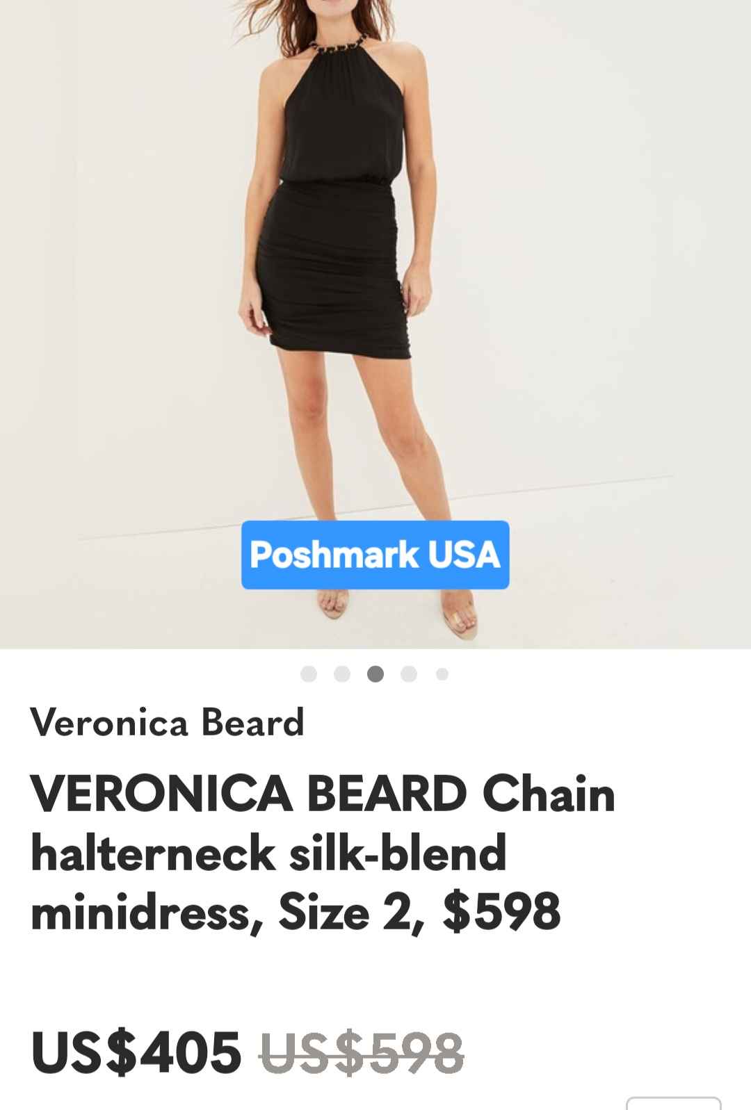 veronica beard halter dress Veronica Beard Disa Button-Front Halter Dress Black Stretch Cotton Siz   Celebrity Owned