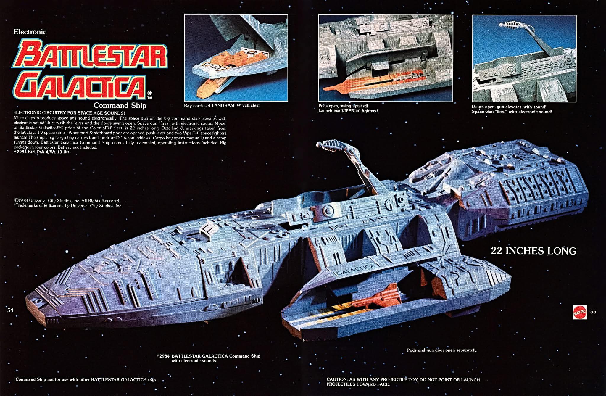 1978 Battlestar Galactica Viper Launch Station Box Art - Mattel