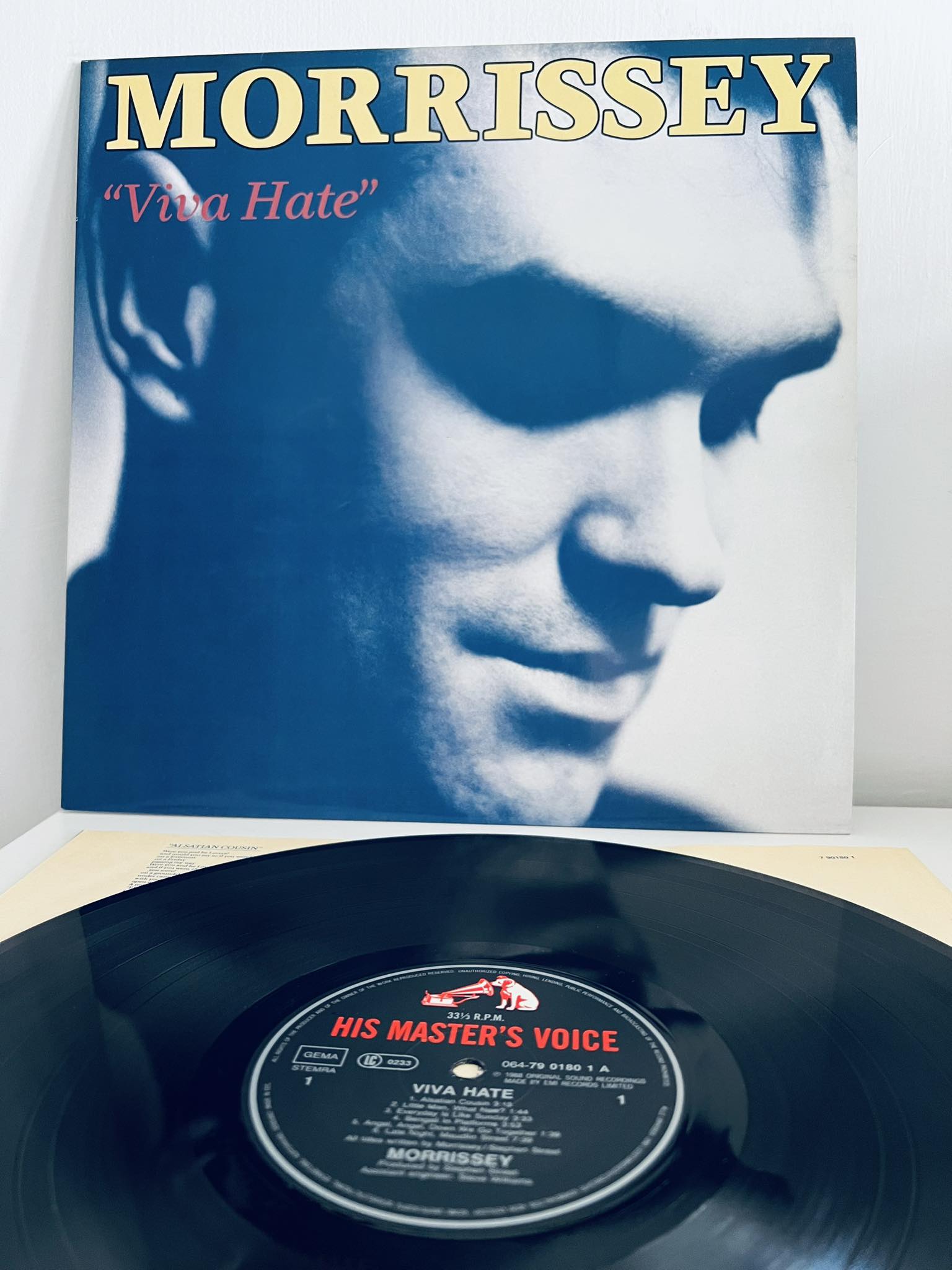Morrissey and Stephen Street at the Wool Hall Studios during the