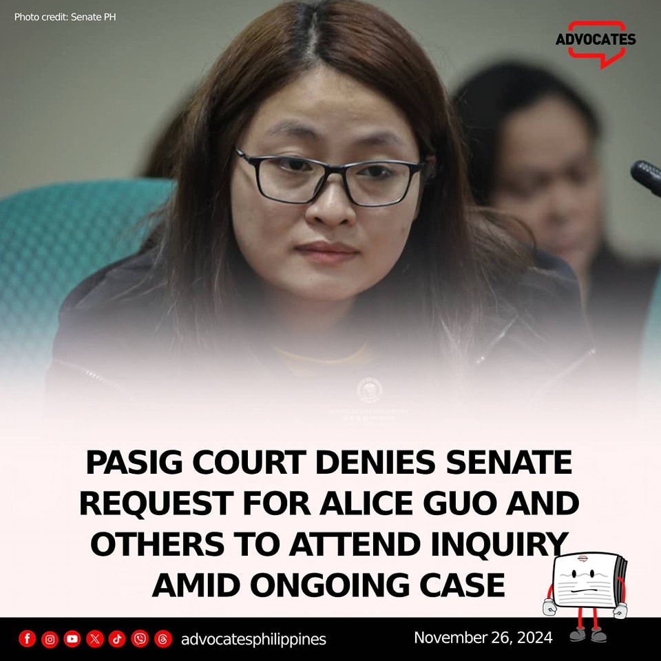 Advocates - In a recent ruling, Pasig Regional Trial Court (RTC) Judge ...