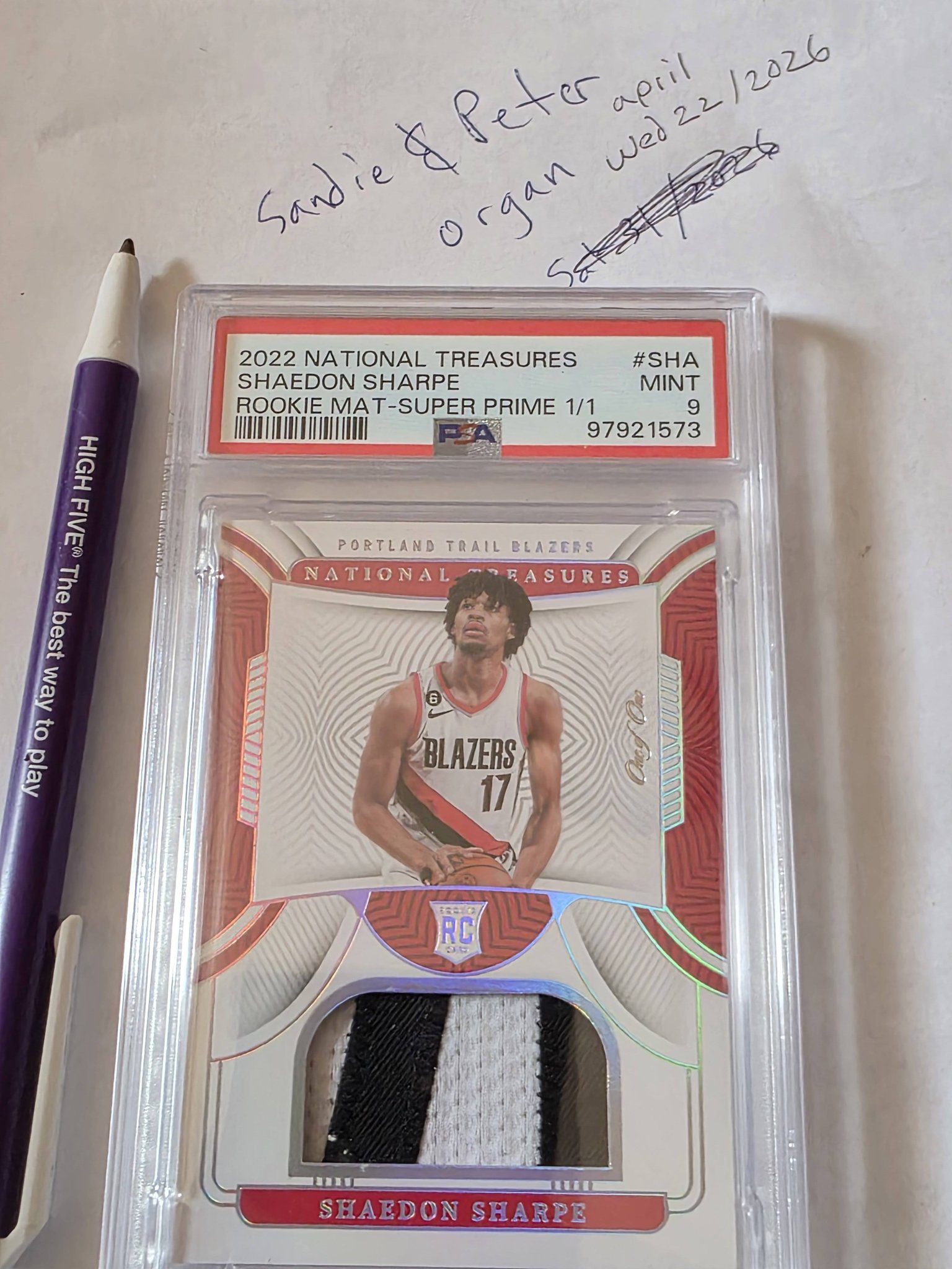 22-23 RC AUTO PATCH Shaedon Sharpe 49枚限定 2022 Panini Prizm 