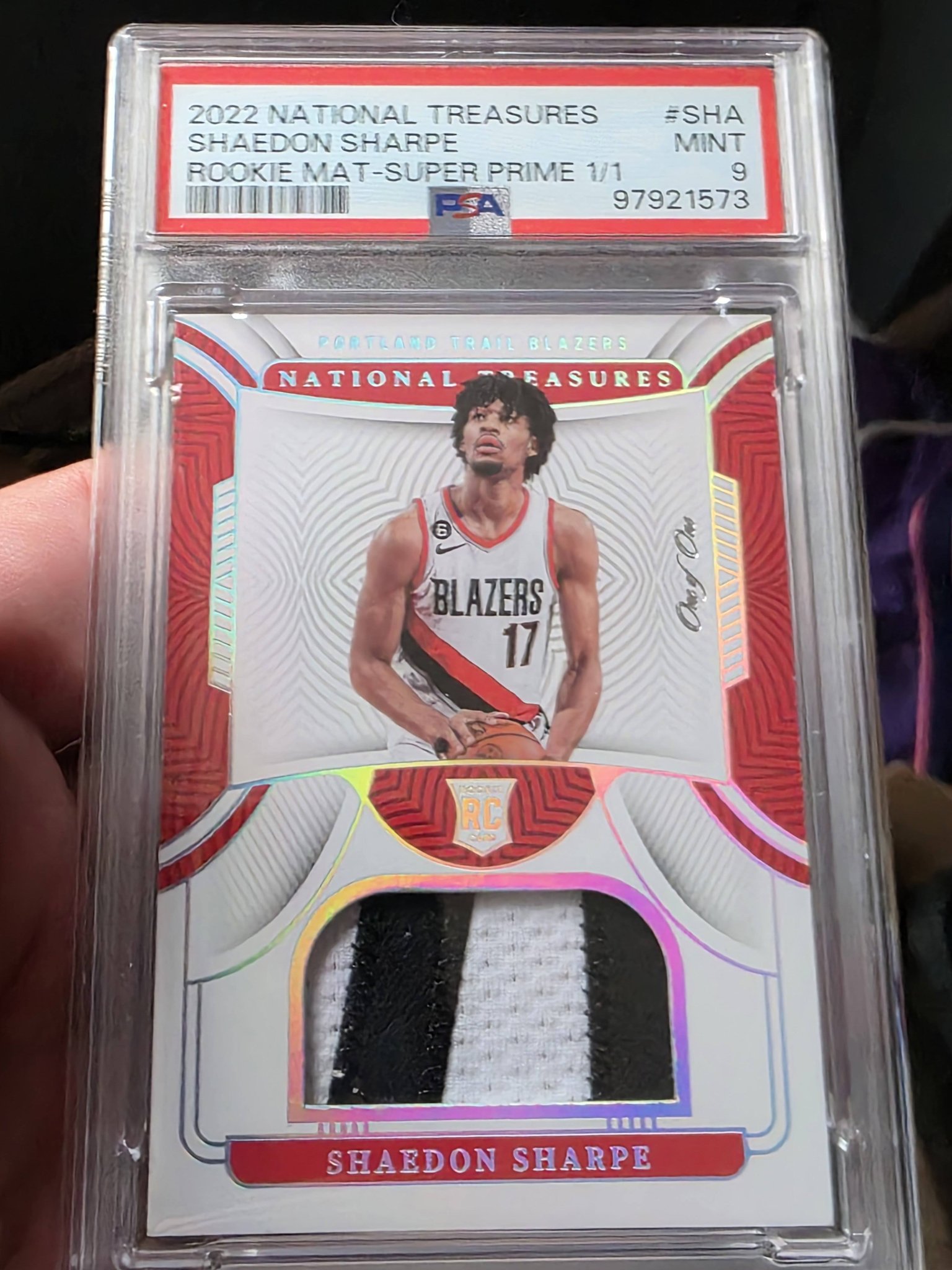 1/1 shaedon sharpe rookie 2022 national treasures $2000obo