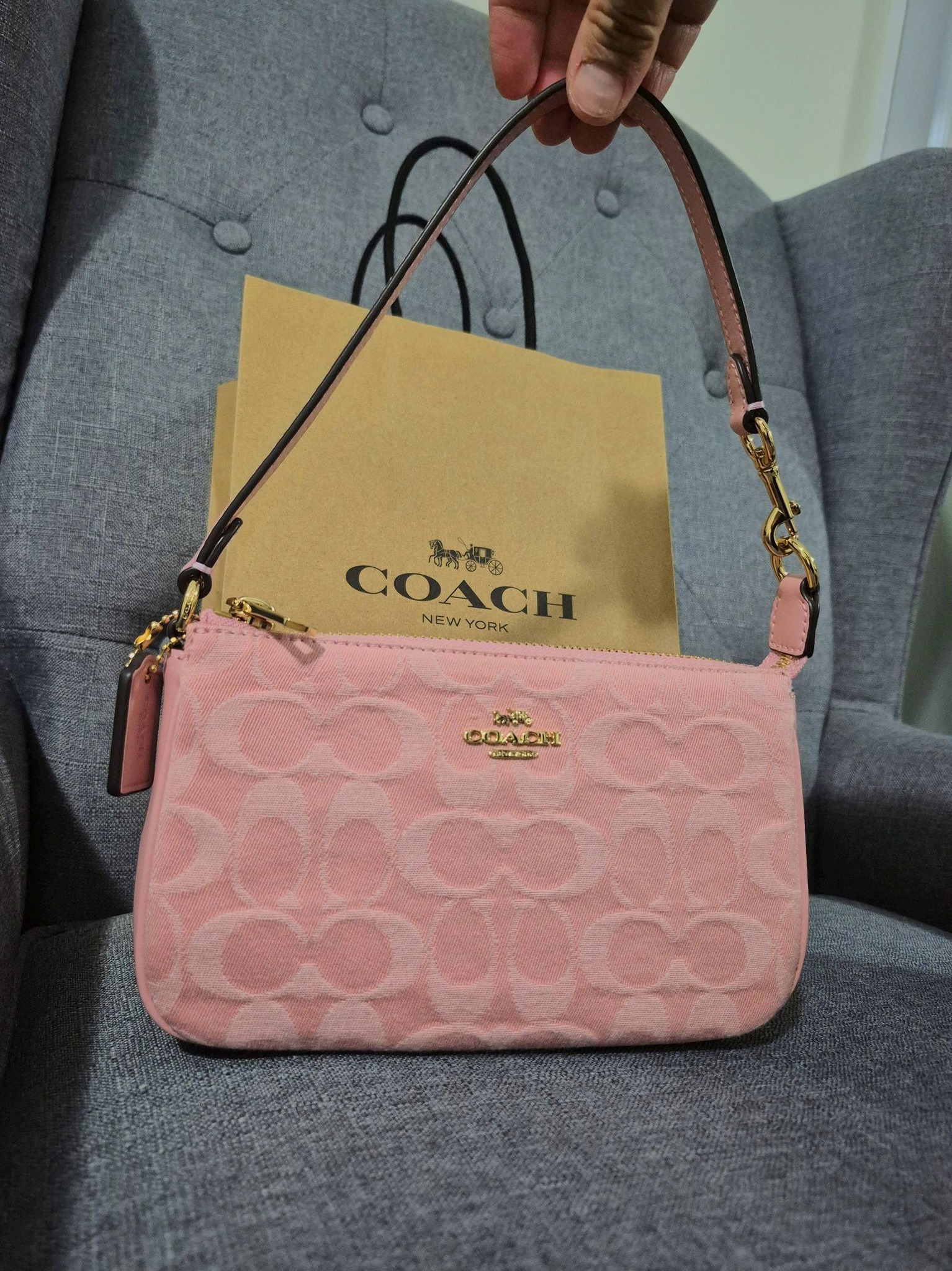 COACH oneshoulderbag Signature PINK 2way Coach Nolita 19 pink 