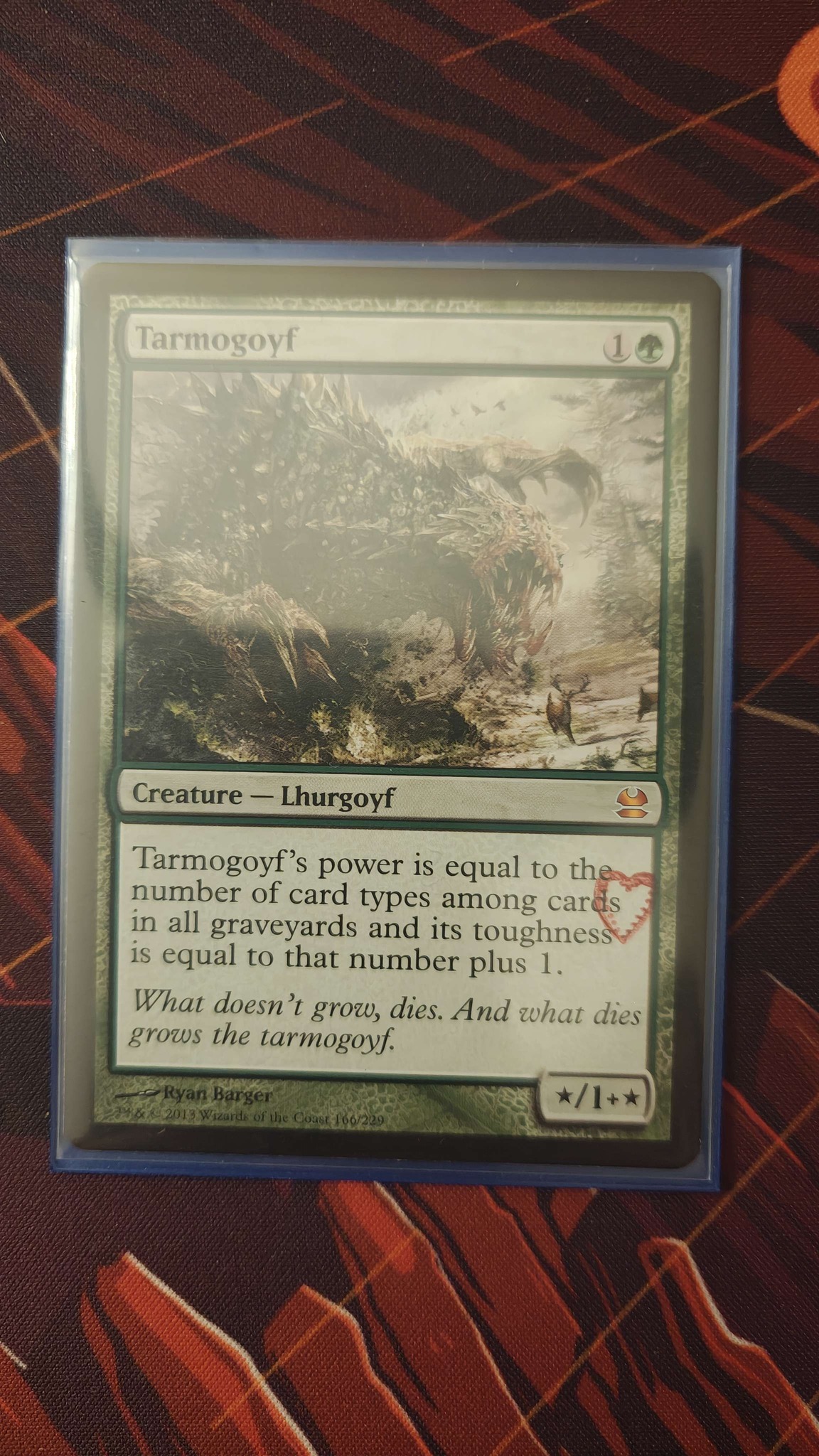 mtg card types tarmogoyf [187] [Ultimate Masters] [Foil]  Face to Face Games Tarmogoyfs power is equal to the number of card types among cards in all graveyards and its toughness is equal to that number plus 1 MtG Future Sight Rare Tarmogoyf